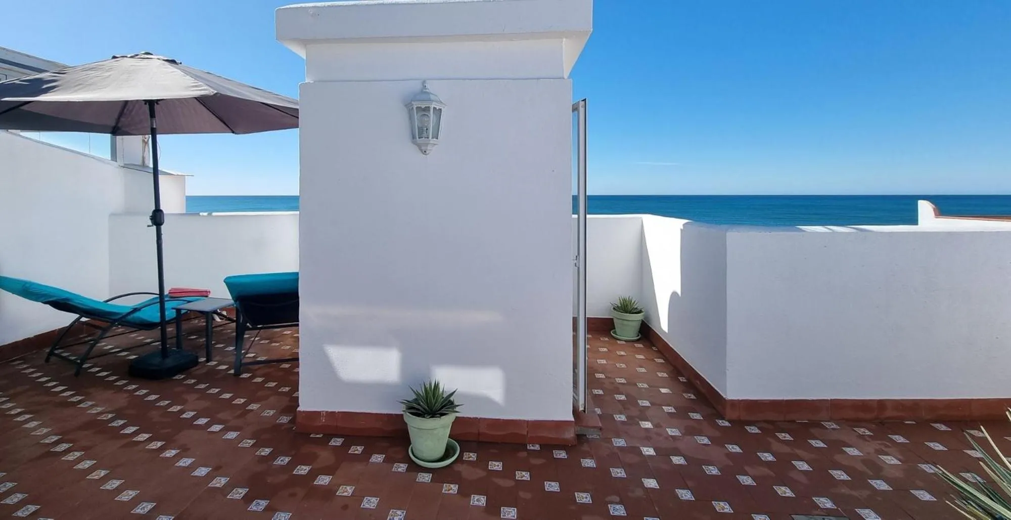 Patio in Sea Front Apartment in La Cala de Mijas