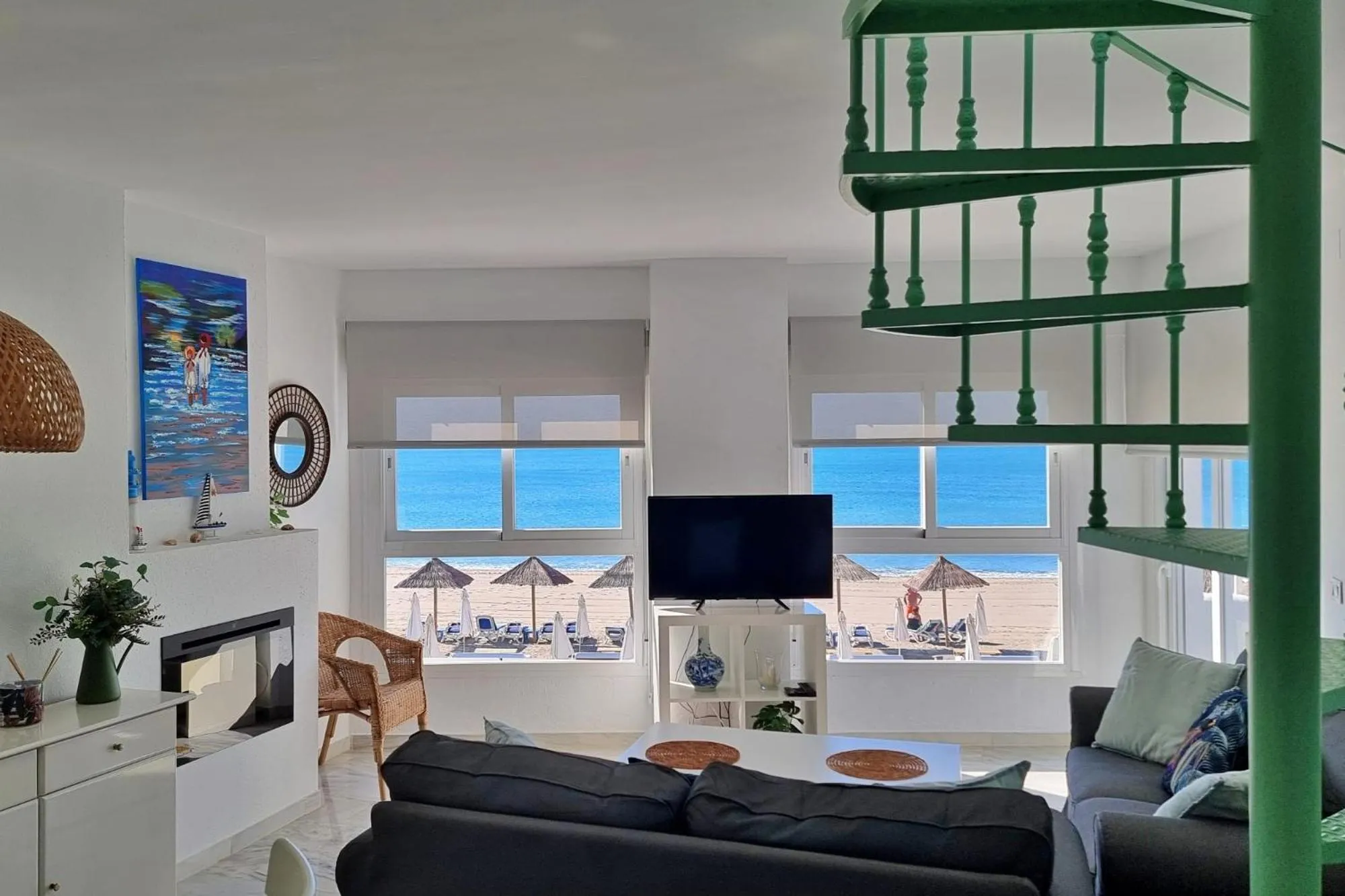 Living room in Sea Front Apartment in La Cala de Mijas