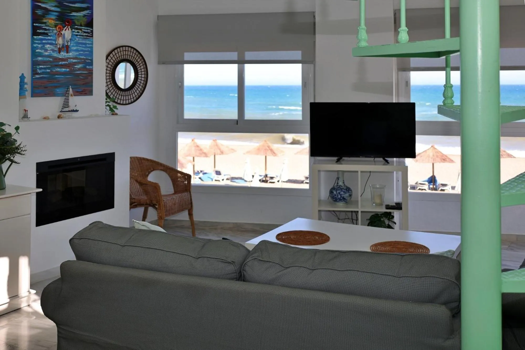 Living room in Sea Front Apartment in La Cala de Mijas