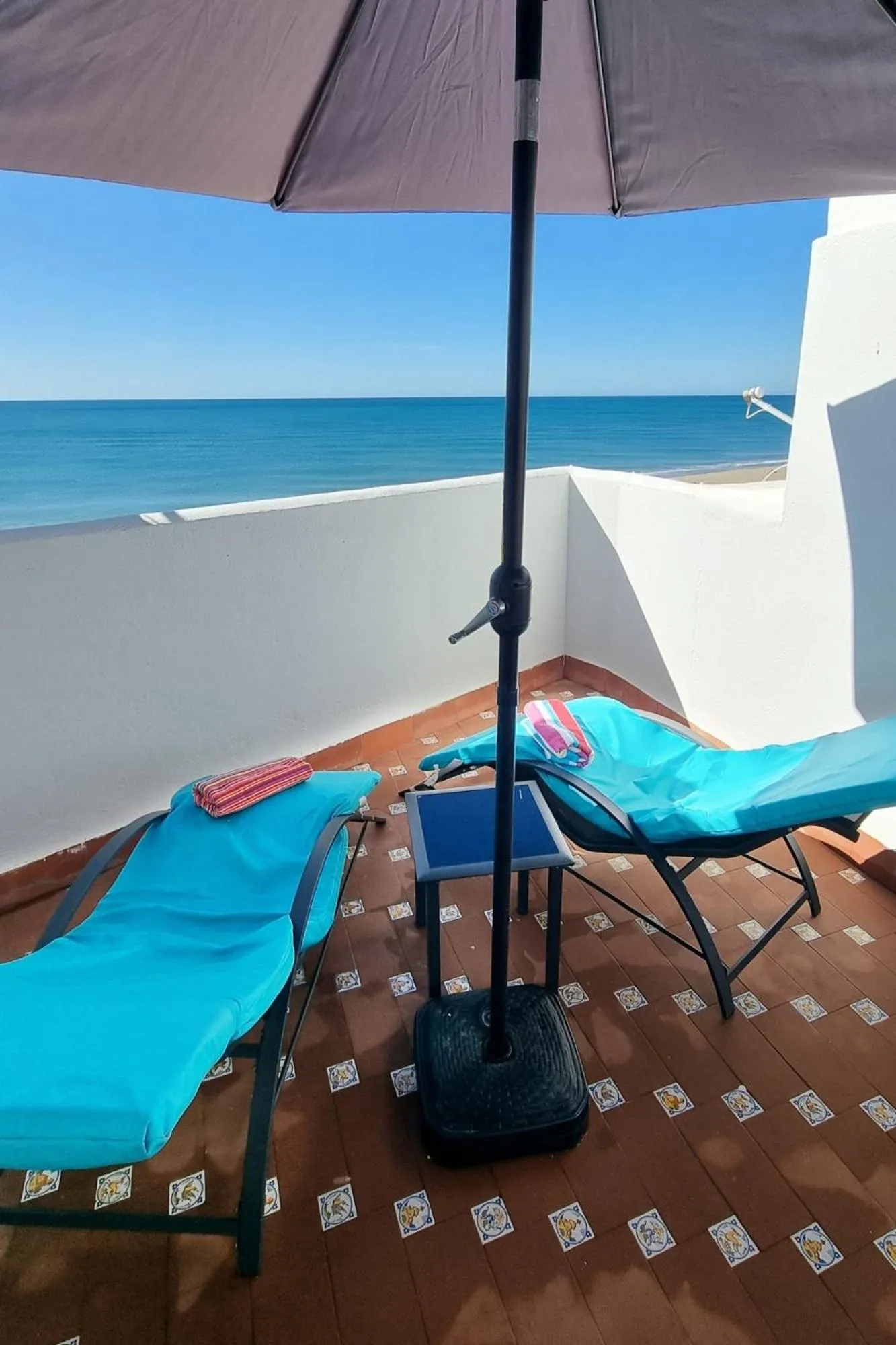 Patio in Sea Front Apartment in La Cala de Mijas