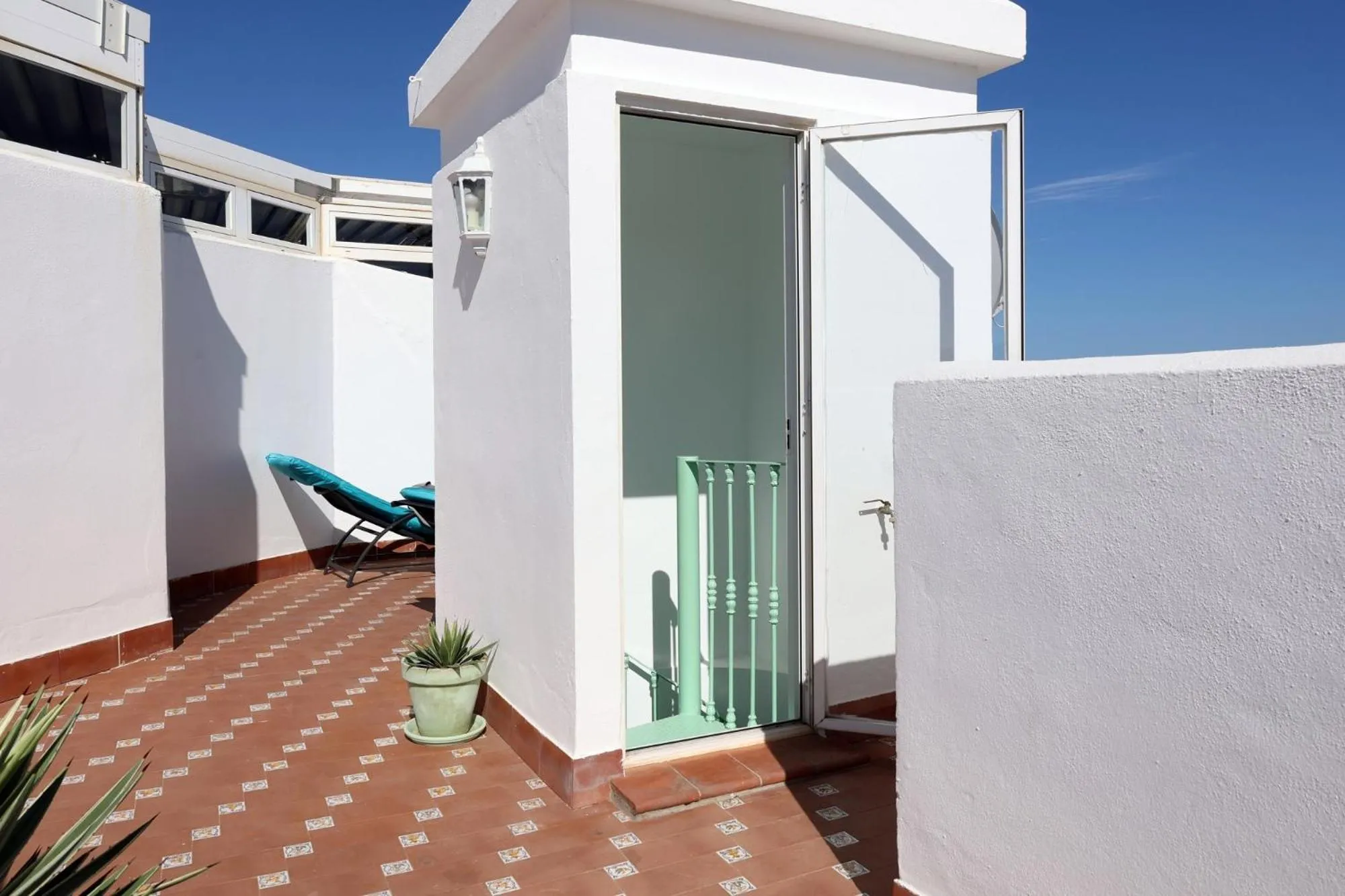 Patio in Sea Front Apartment in La Cala de Mijas