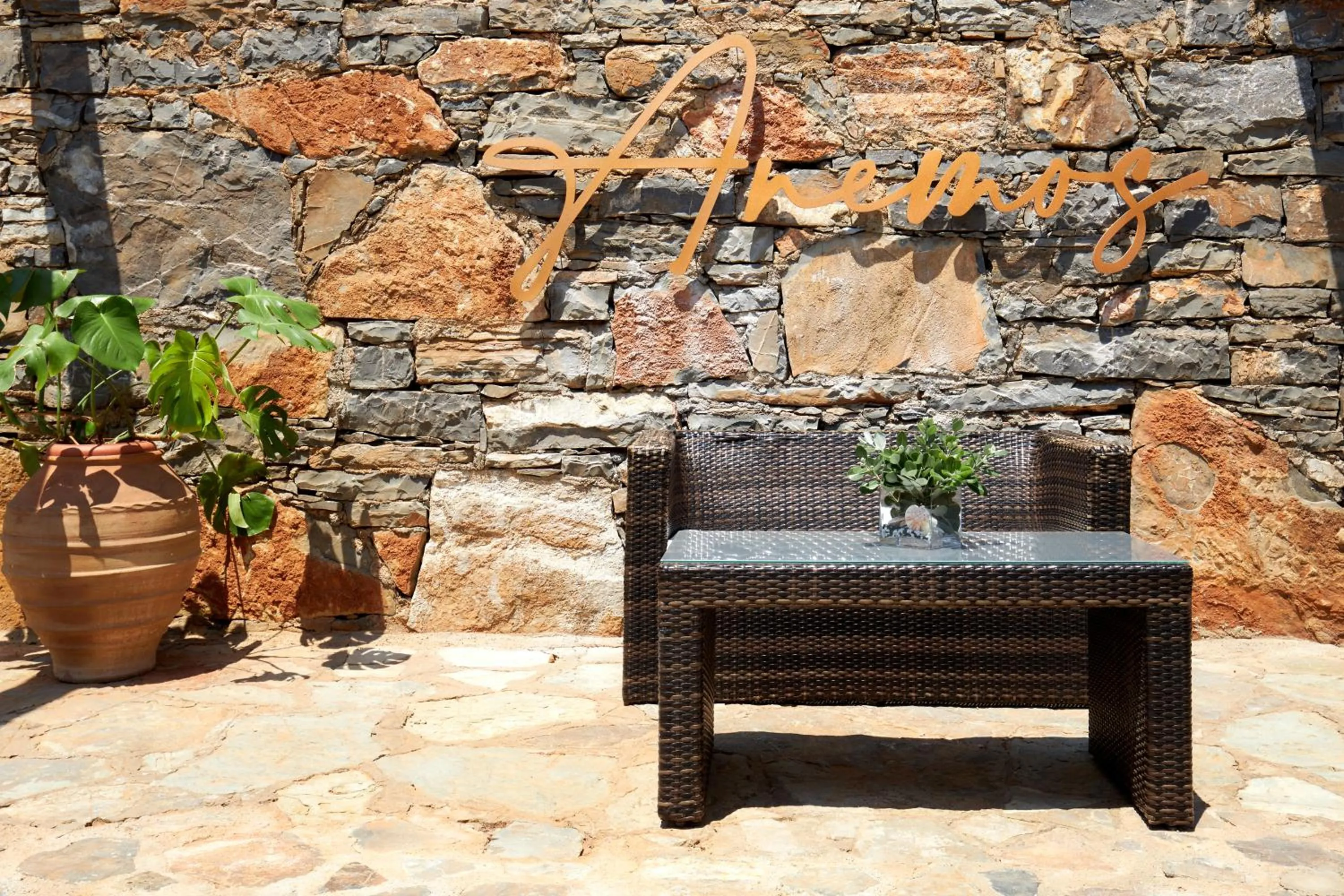 Decorative detail in Elounda Ilion Hotel Bungalows