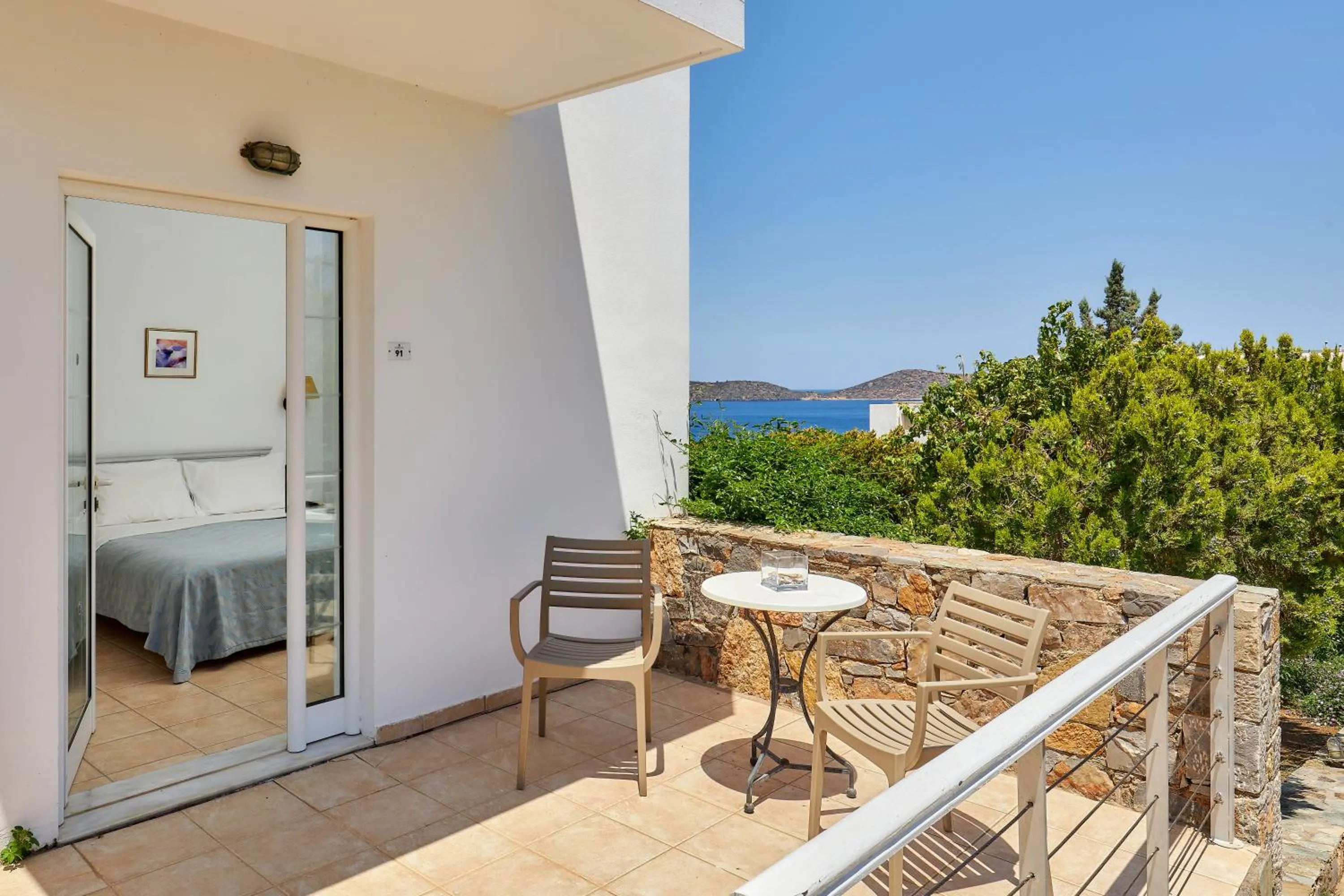 Balcony/Terrace in Elounda Ilion Hotel Bungalows