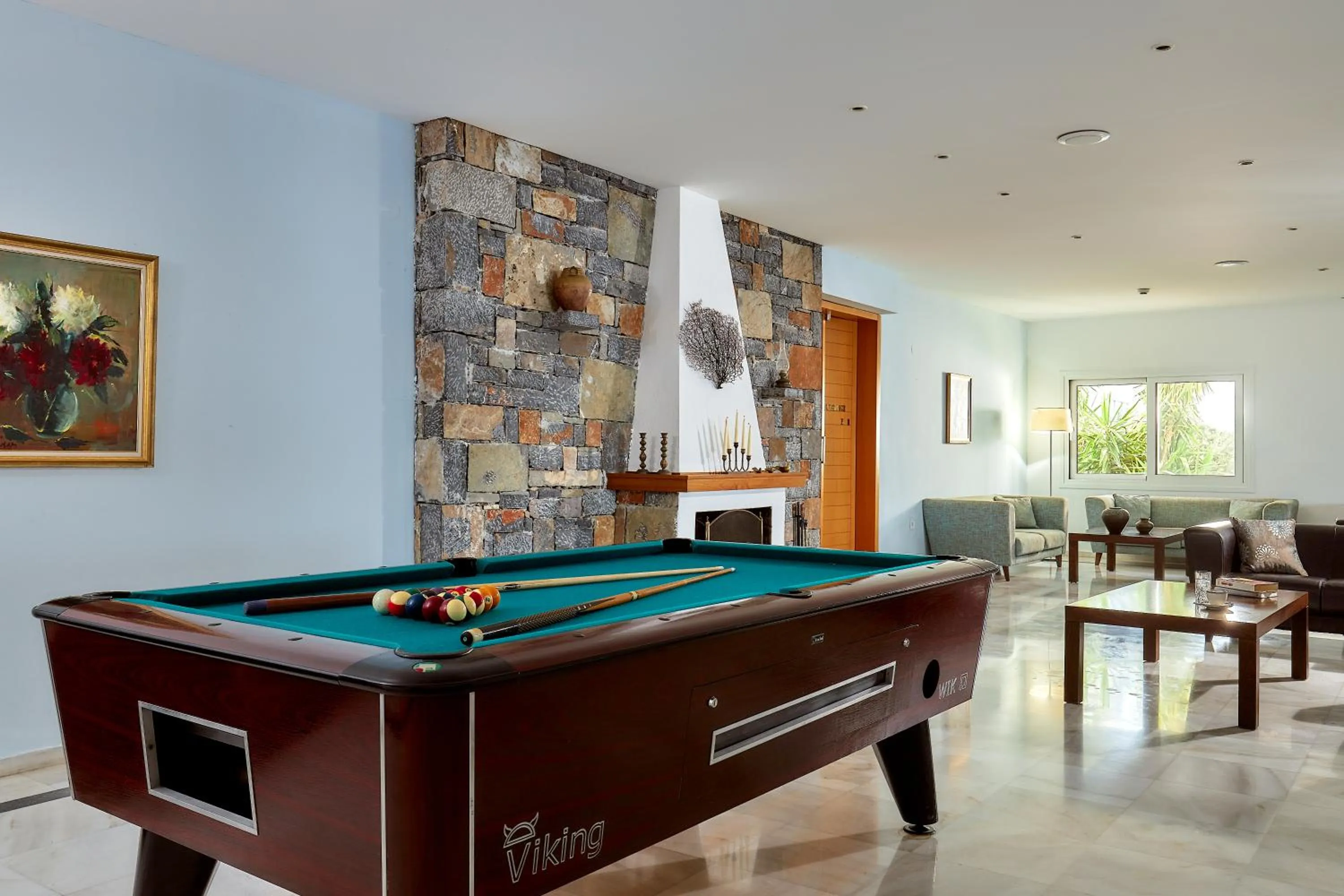 Lobby or reception, Billiards in Elounda Ilion Hotel Bungalows