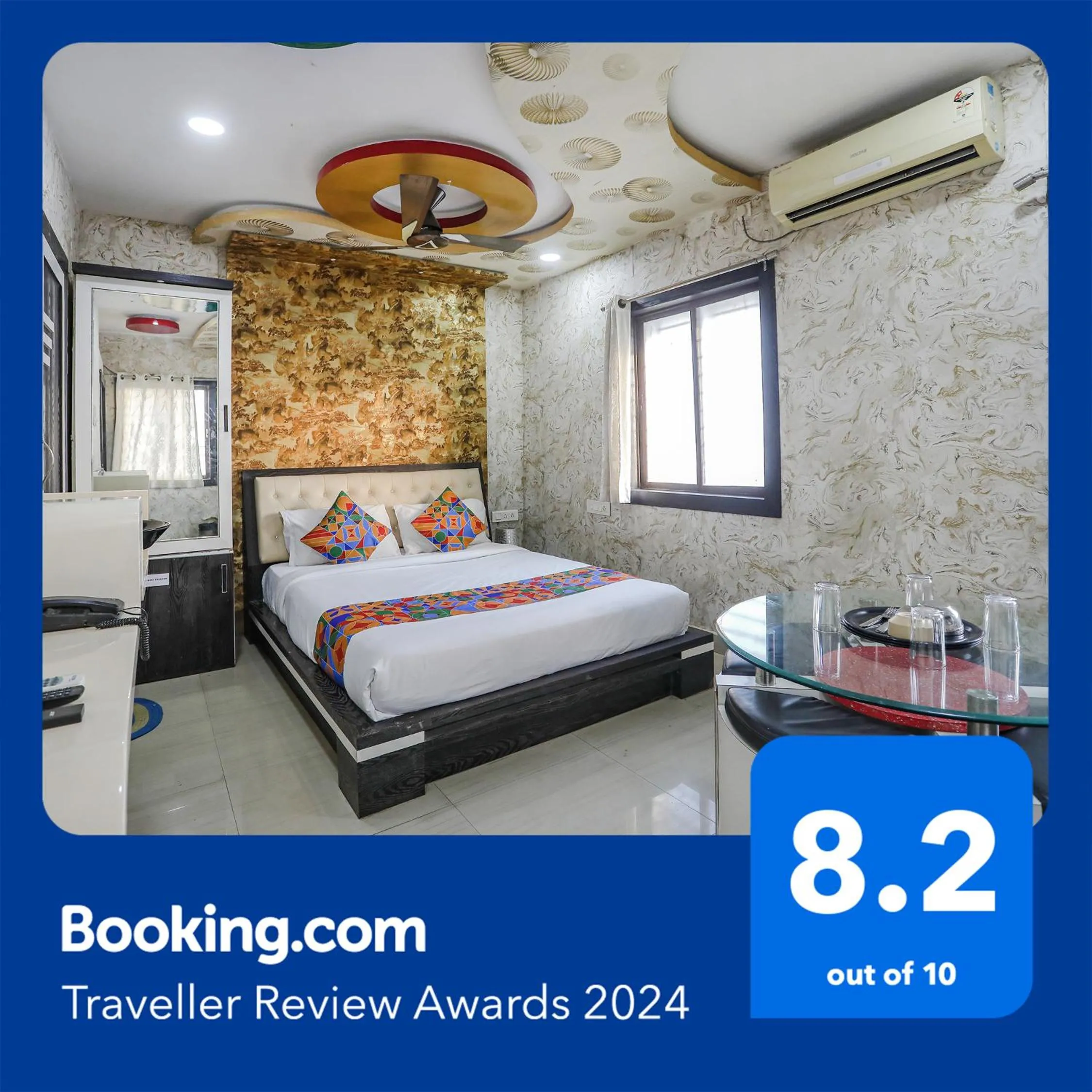 Bed in FabHotel Greenland Classic - Bhubaneswar Airport