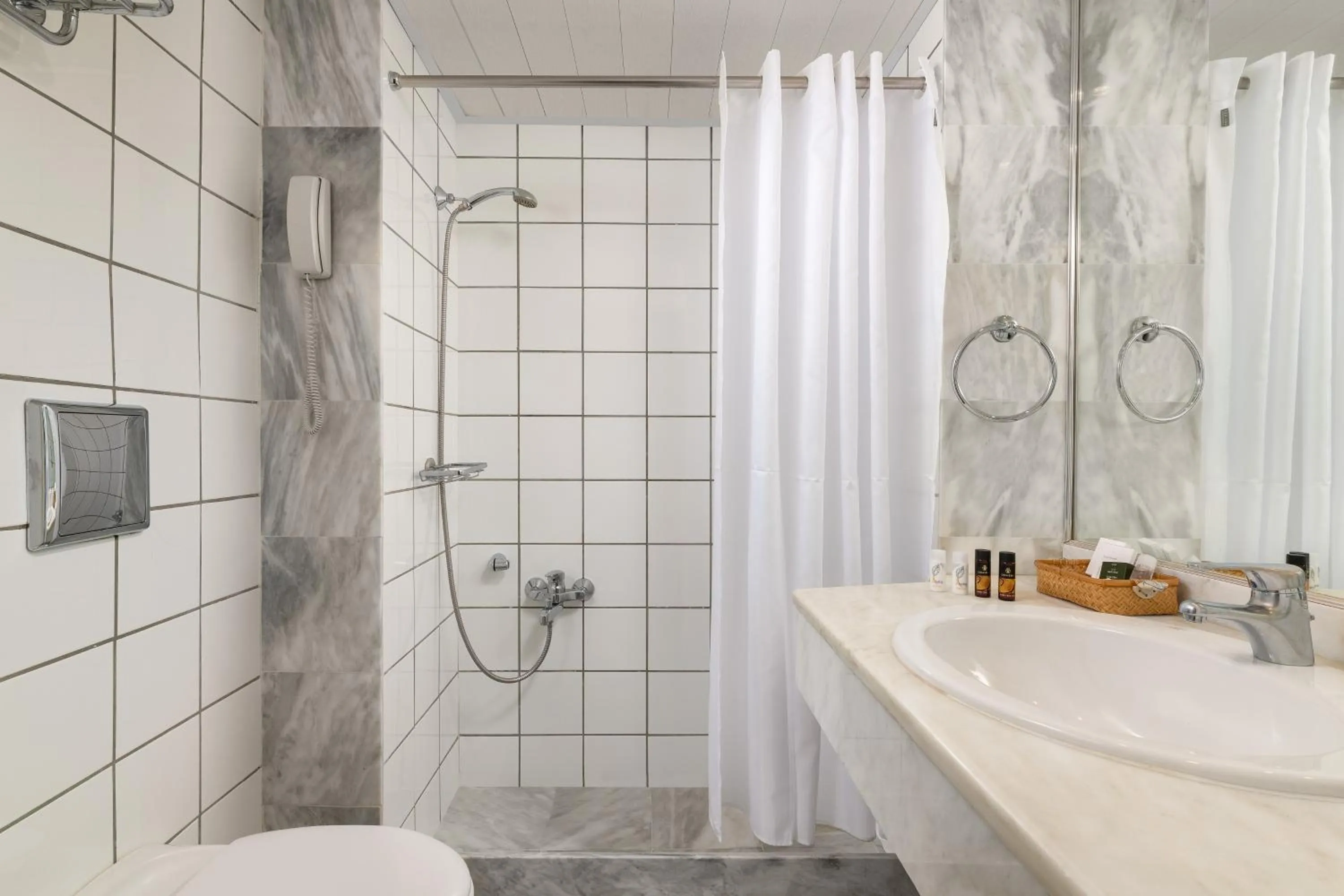 Shower in Dionysos Hotel