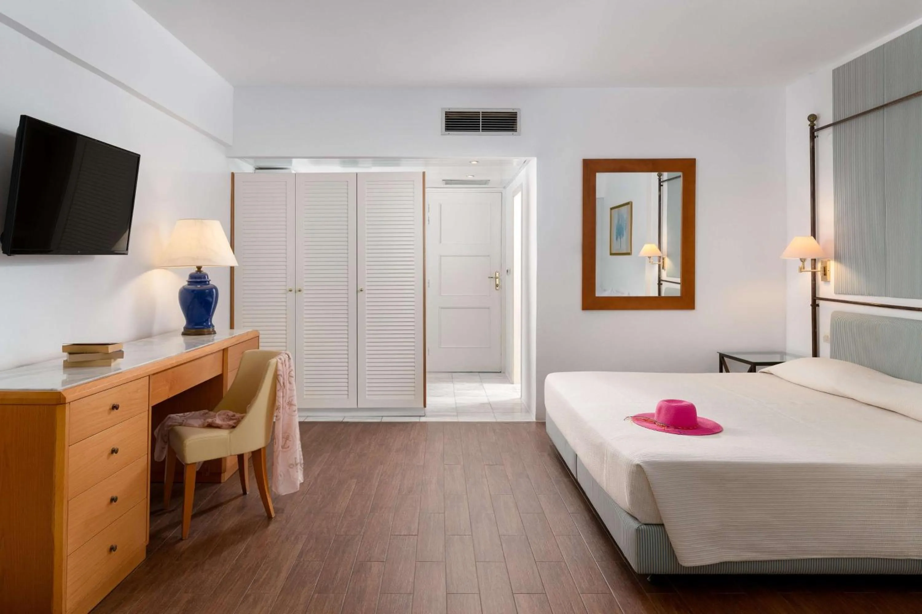 Bathroom, Bed in Dionysos Hotel