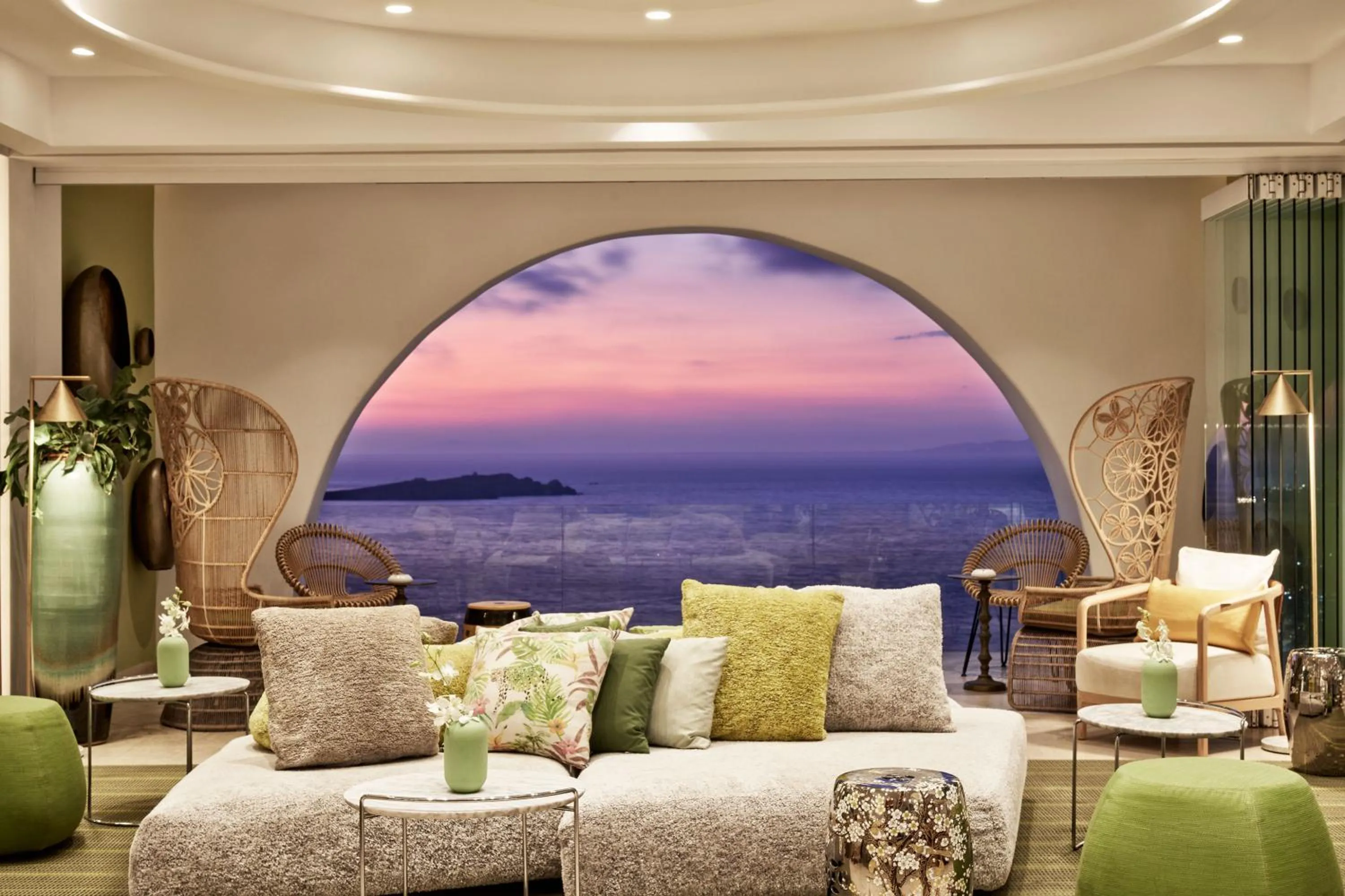 Seating area in Myconian Korali Relais & Chateaux