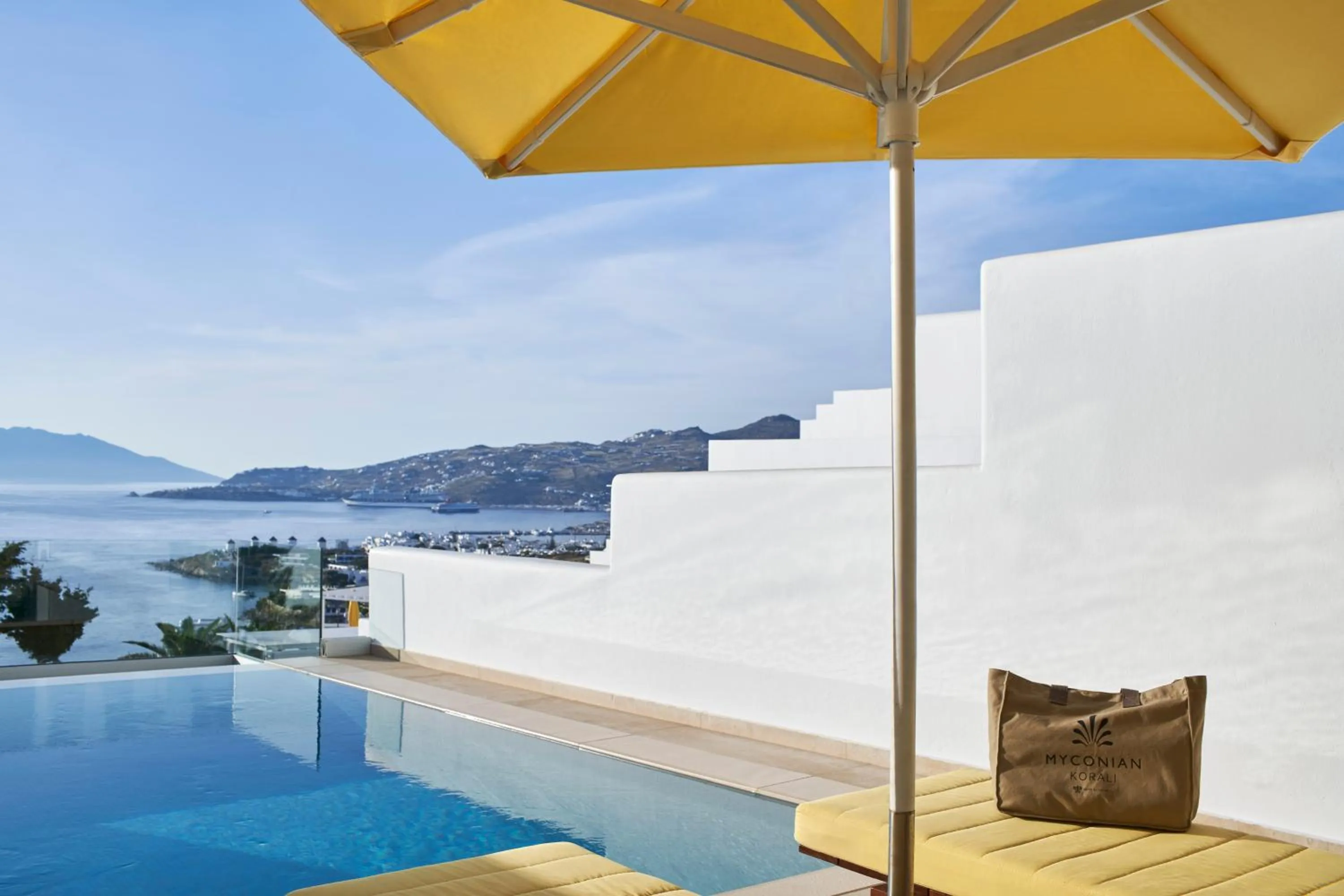 Swimming pool in Myconian Korali Relais & Chateaux