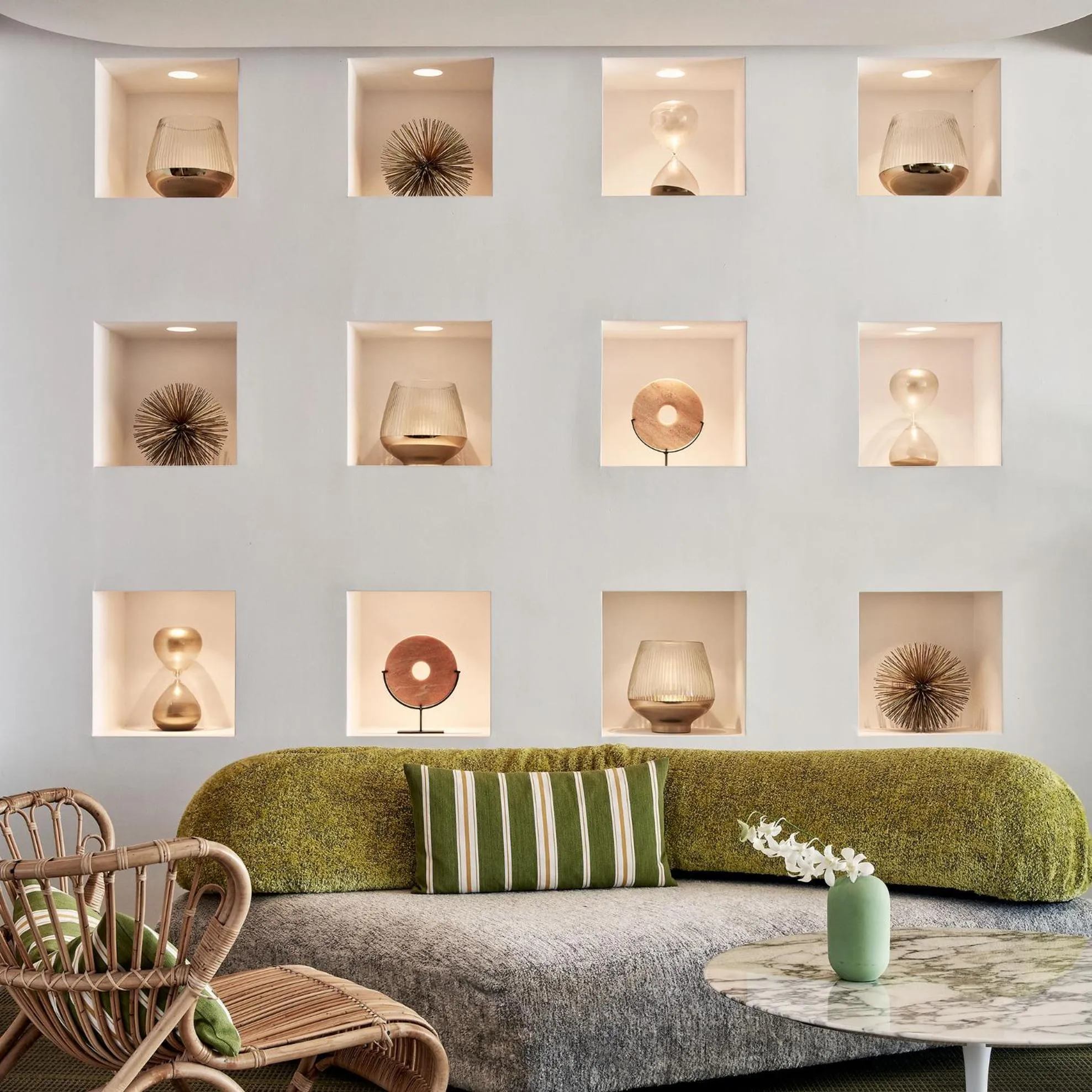 Seating area in Myconian Korali Relais & Chateaux