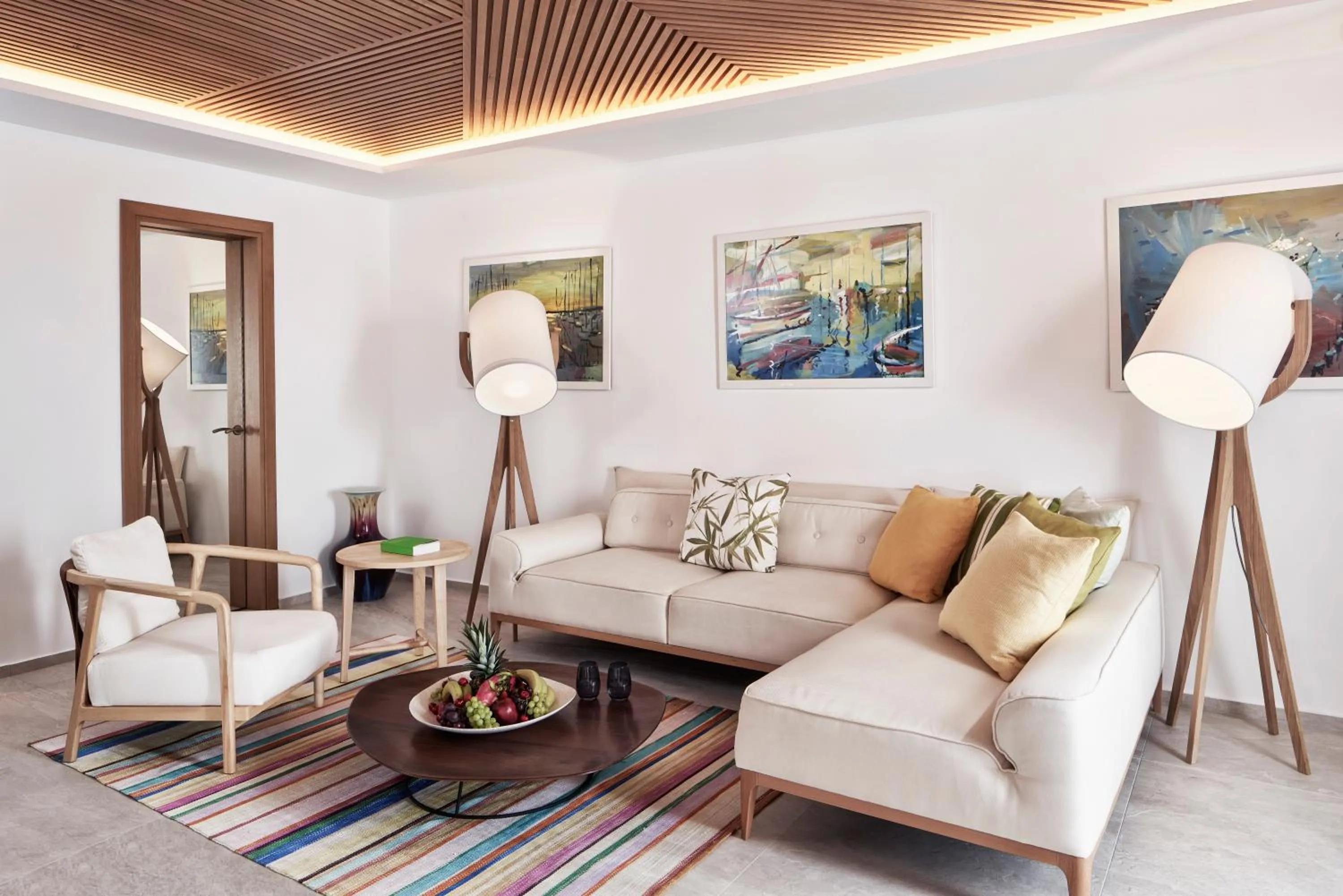 Living room in Myconian Korali Relais & Chateaux