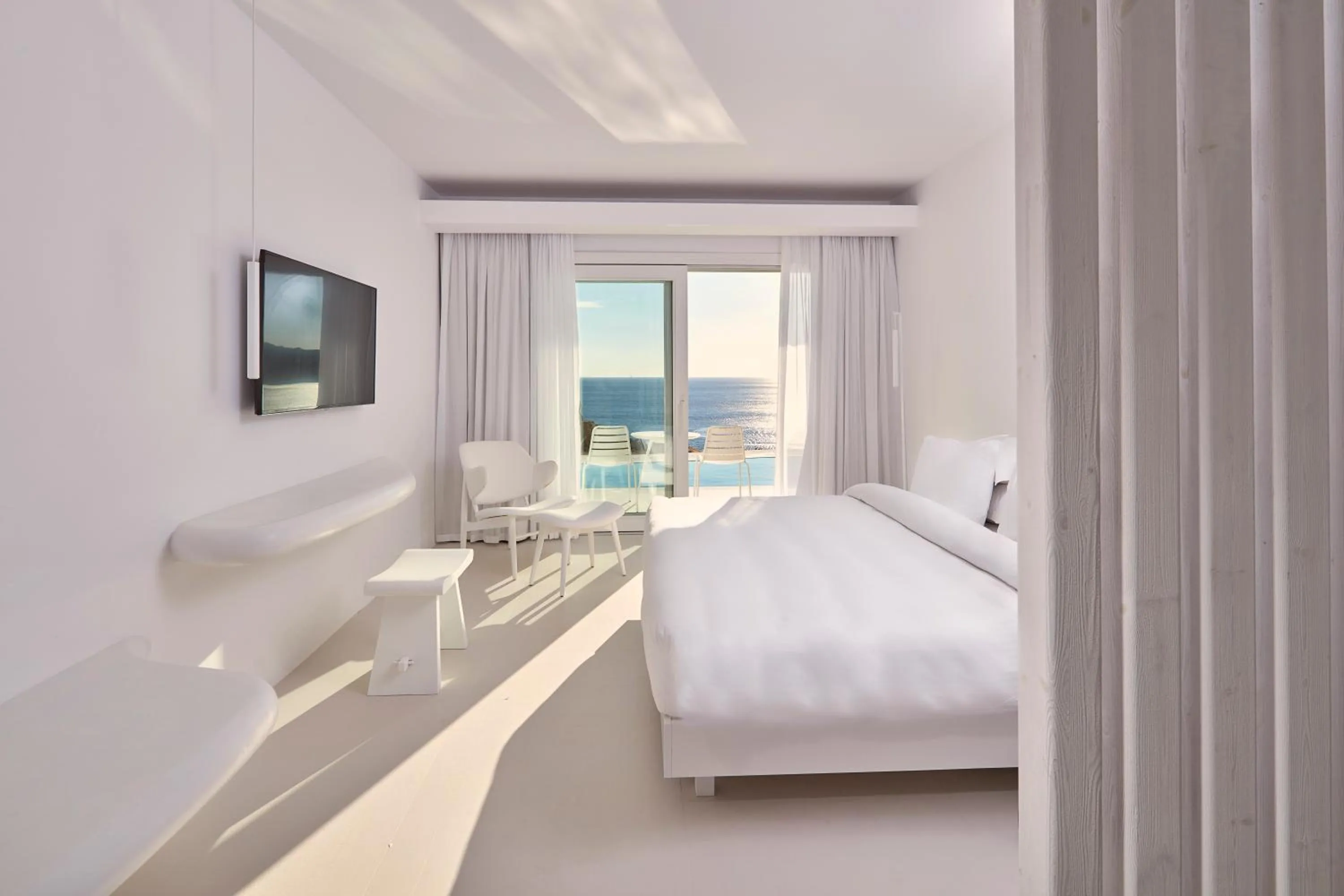 Photo of the whole room, Bed in Myconian Imperial - Leading Hotels of the World