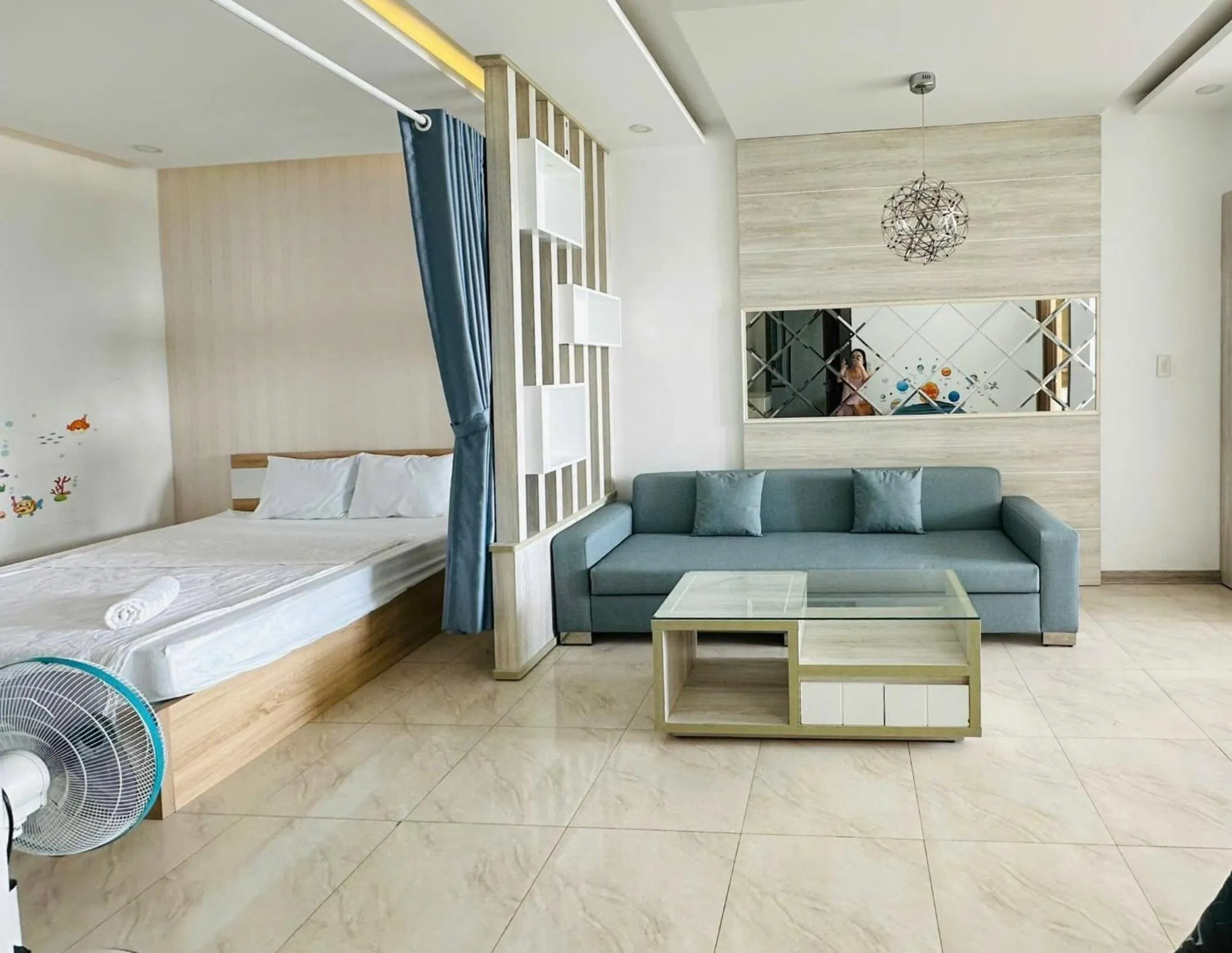 Bed in Ocean Dream Apartment Nha Trang