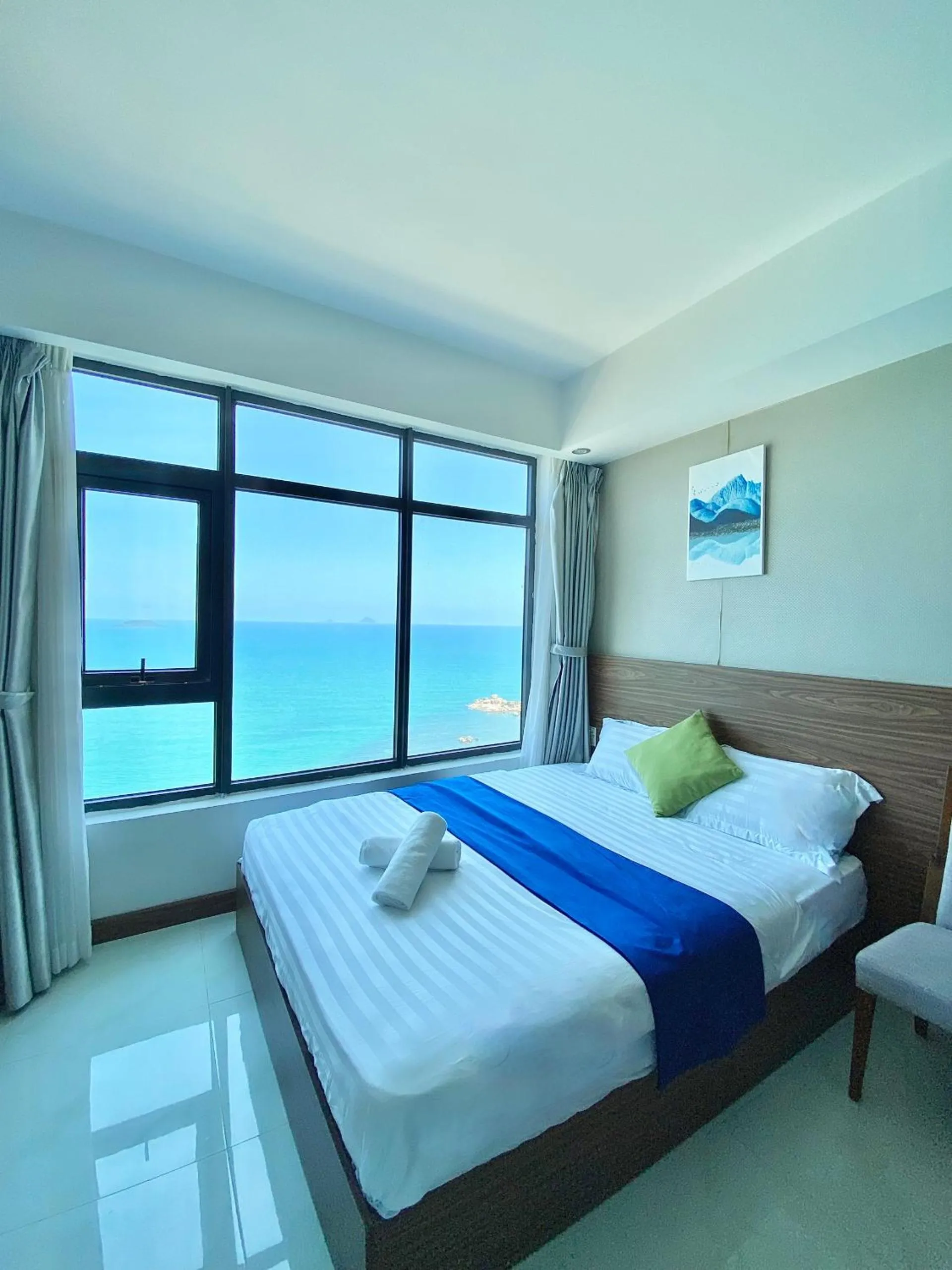 Bed in Ocean Dream Apartment Nha Trang