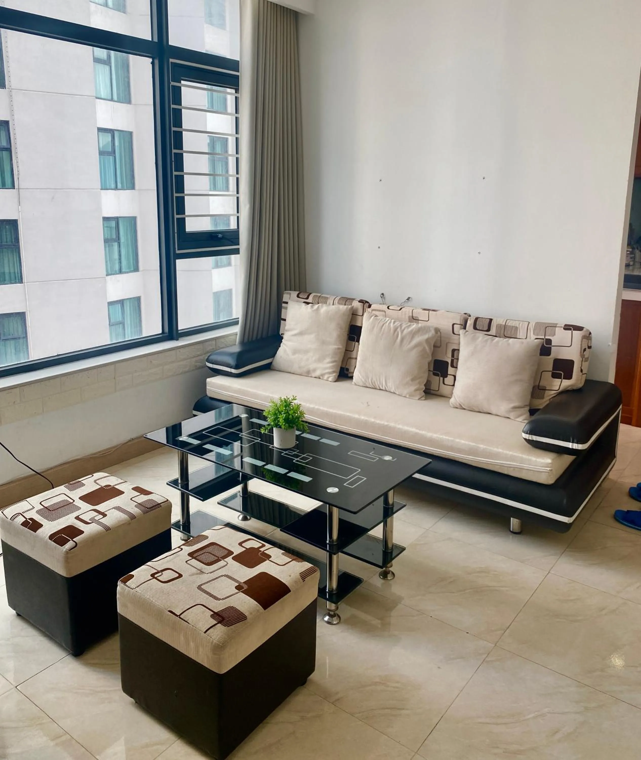 Living room, Bed in Ocean Dream Apartment Nha Trang