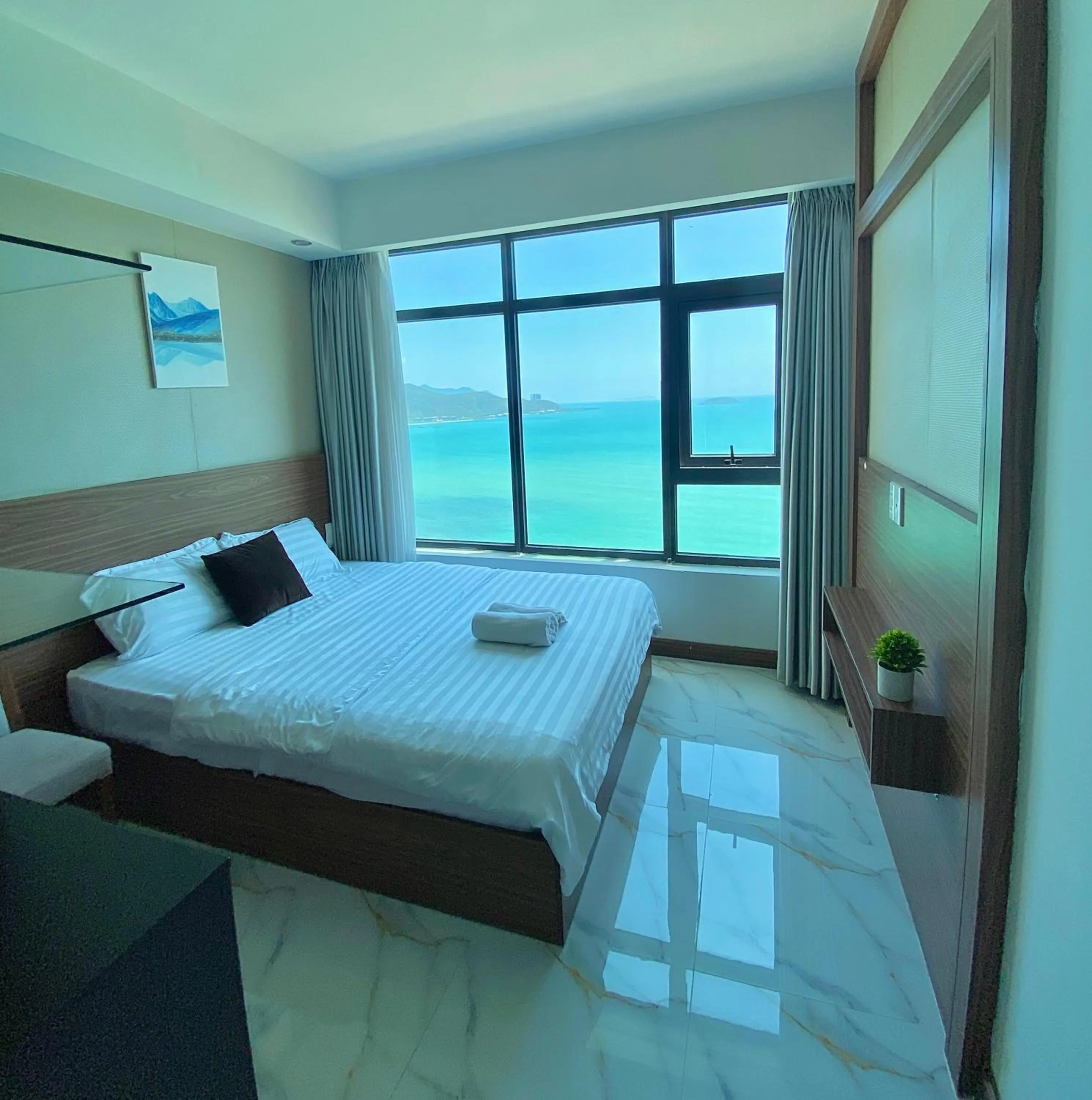 Bed in Ocean Dream Apartment Nha Trang