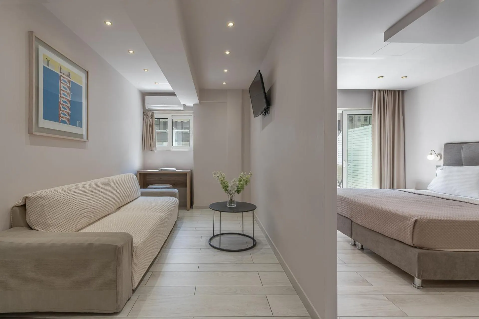 Bed in Piraeus City Hotel