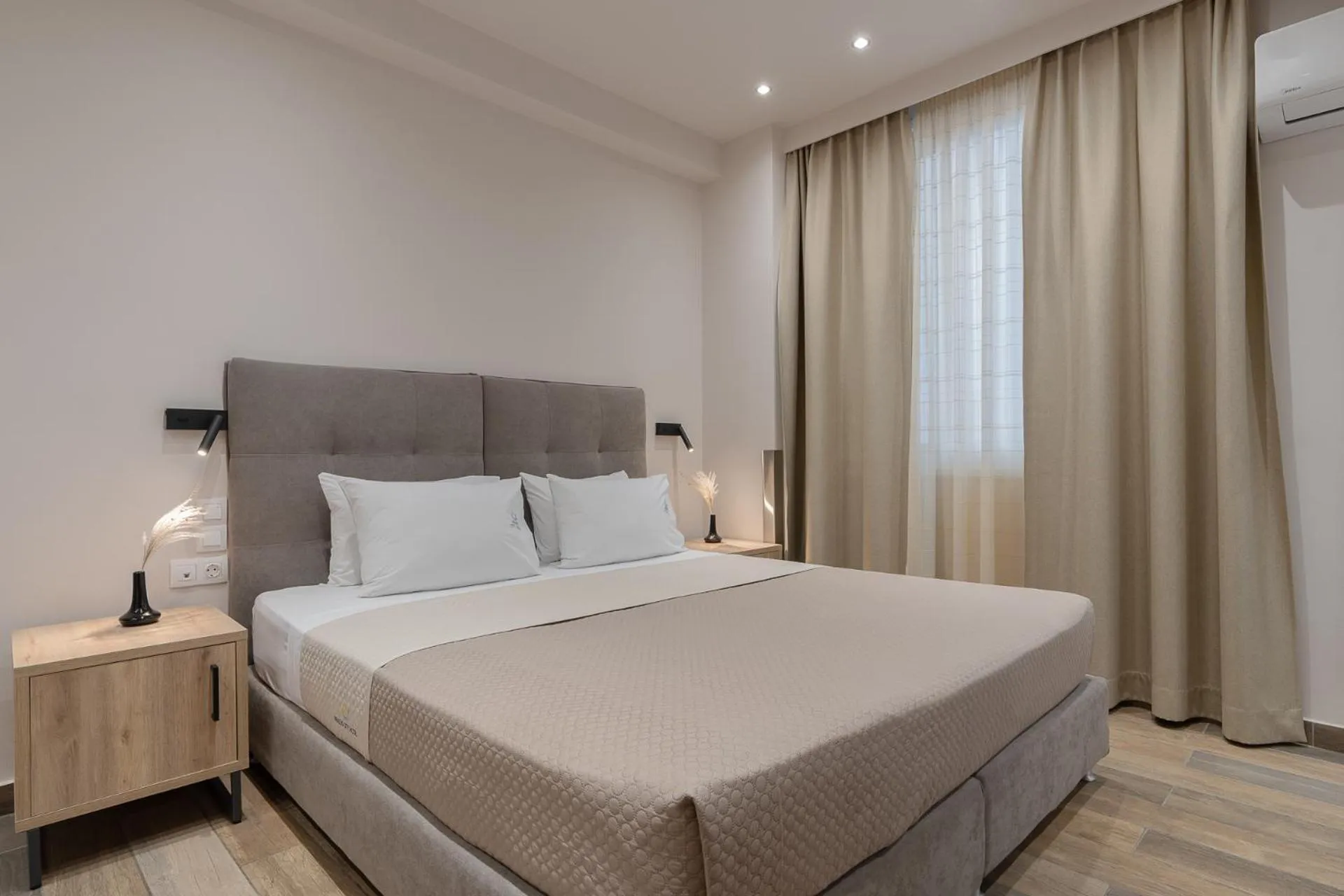 Bed in Piraeus City Hotel