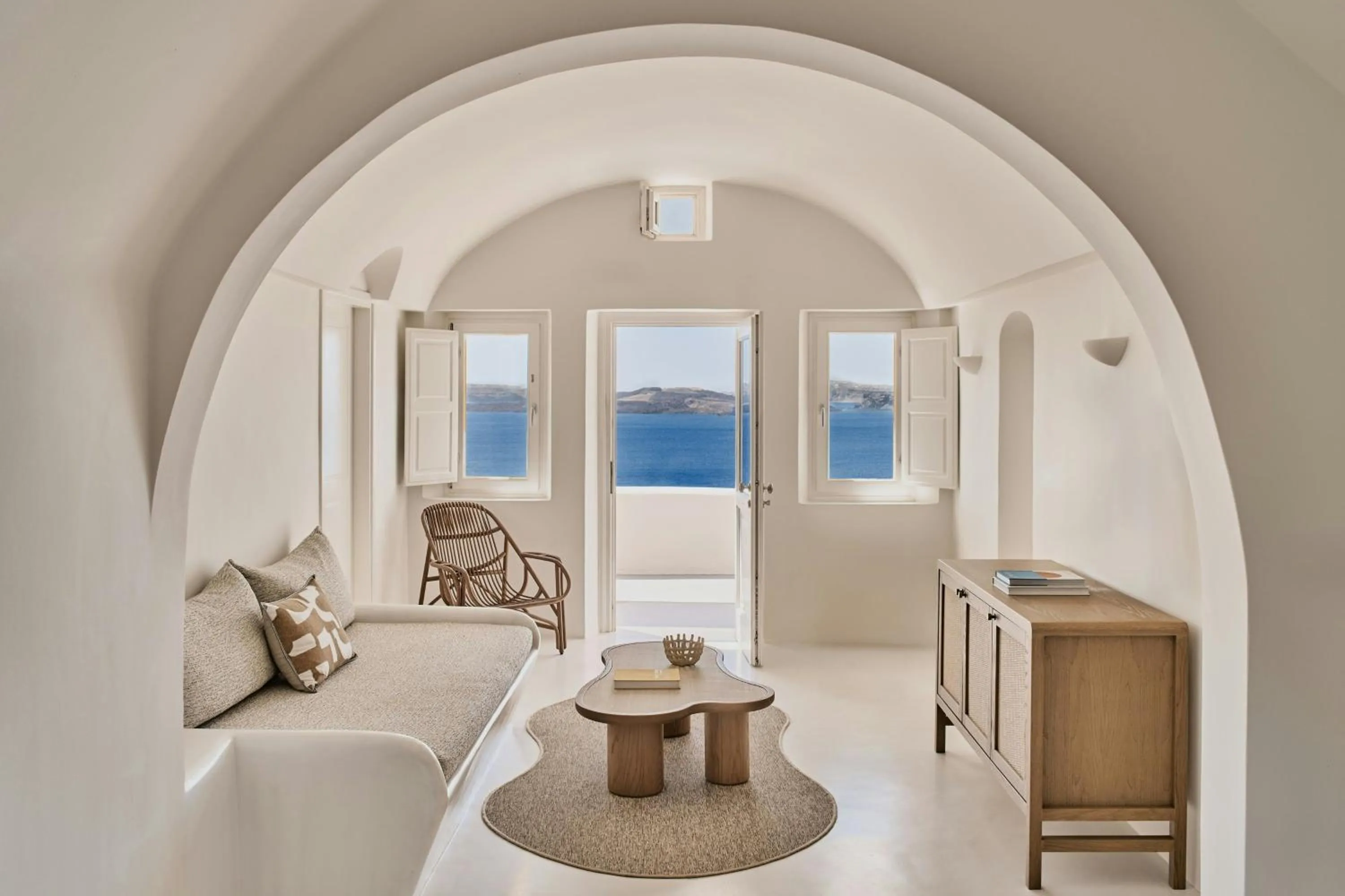 Photo of the whole room in Mystique, a Luxury Collection Hotel, Santorini