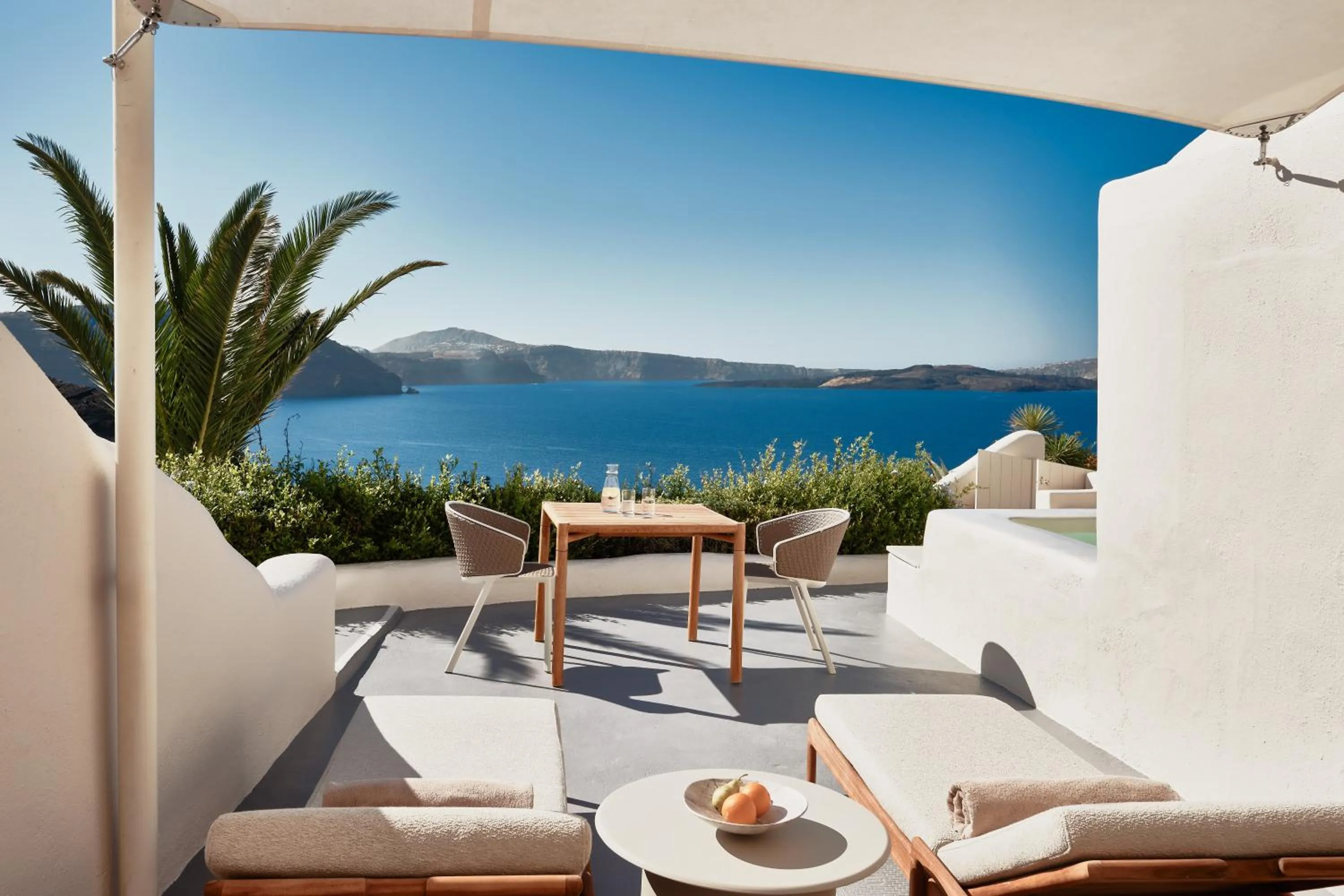 Balcony/Terrace in Mystique, a Luxury Collection Hotel, Santorini