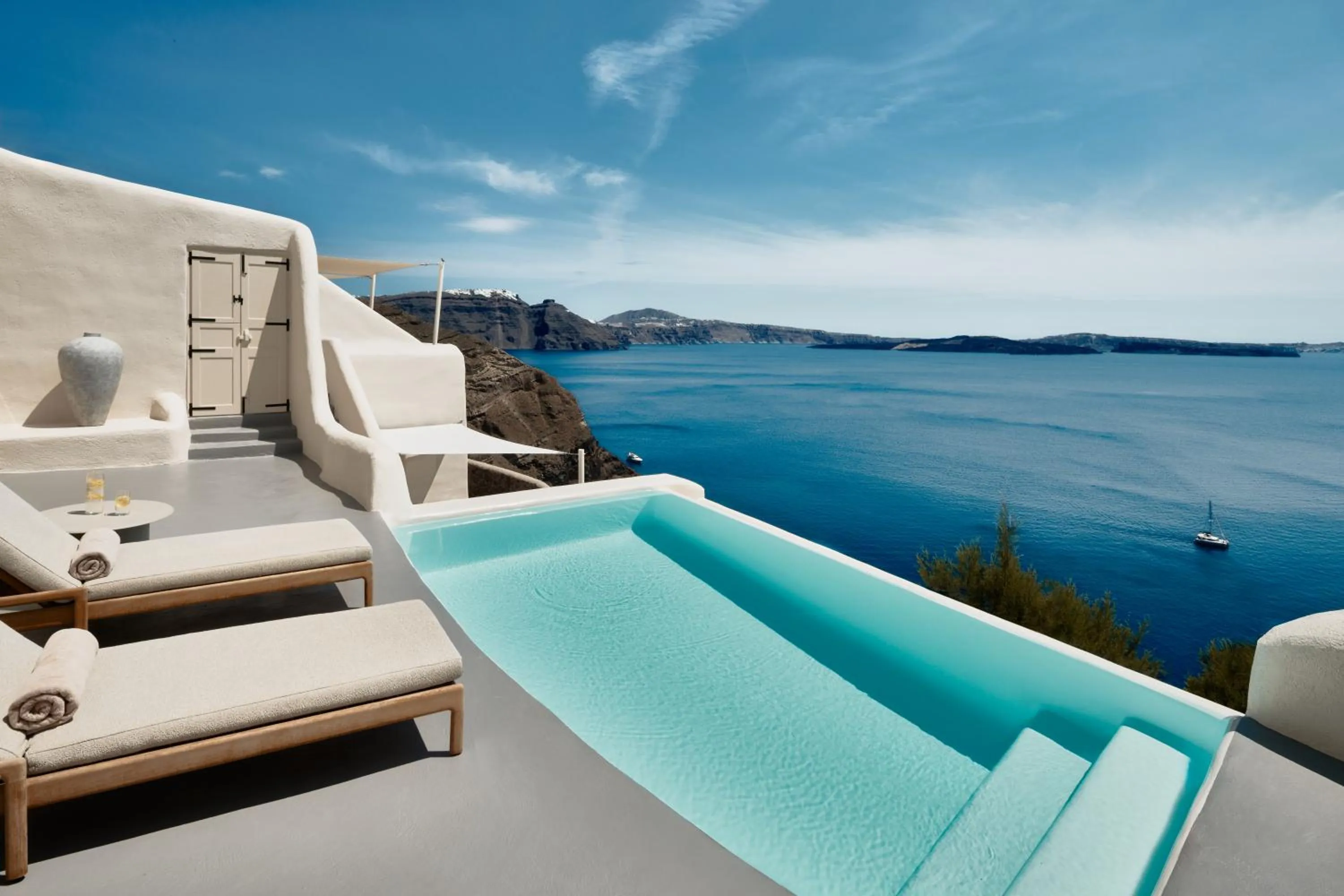 Patio in Mystique, a Luxury Collection Hotel, Santorini