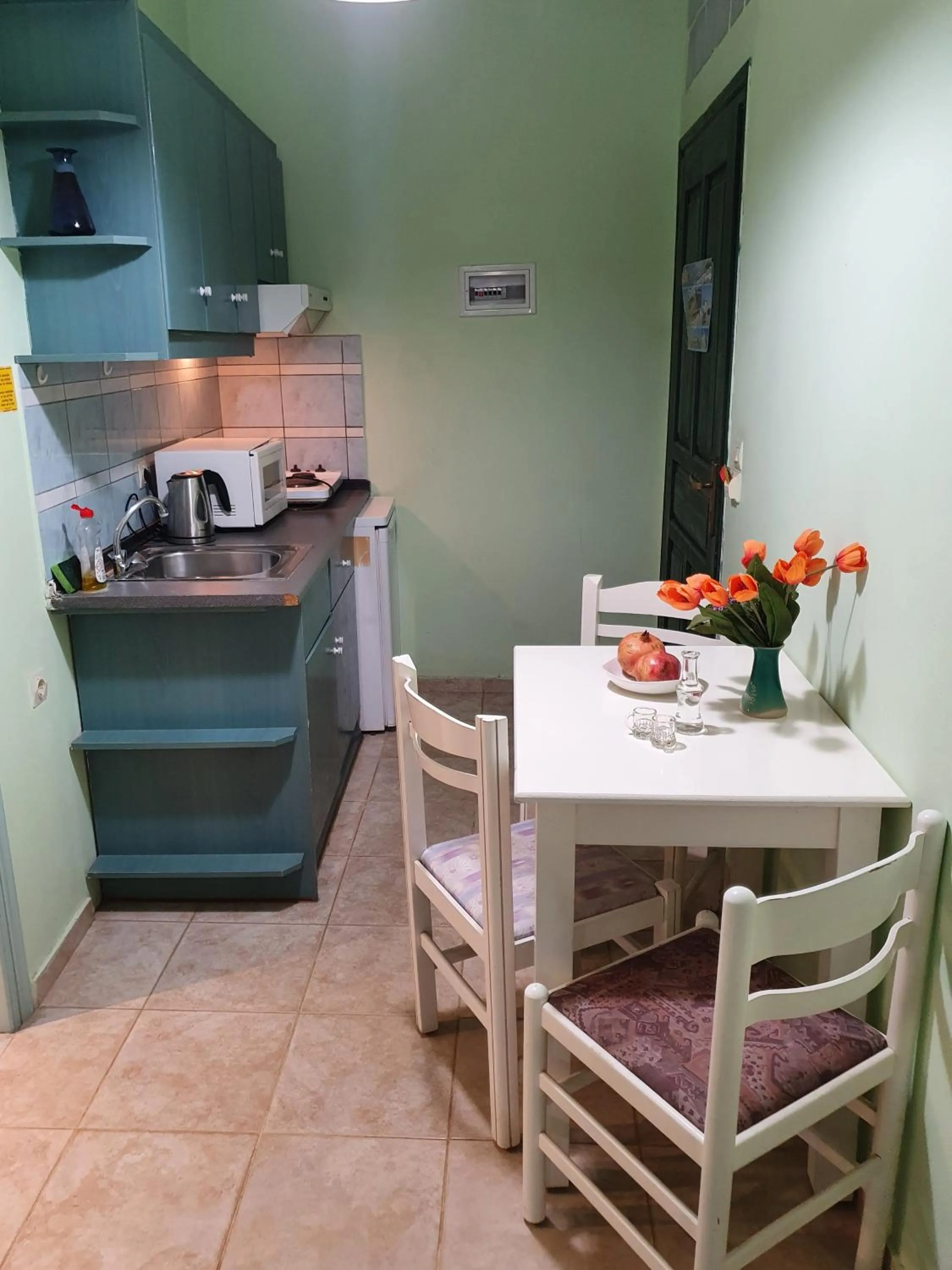 Seating area in Dioskouroi Apts