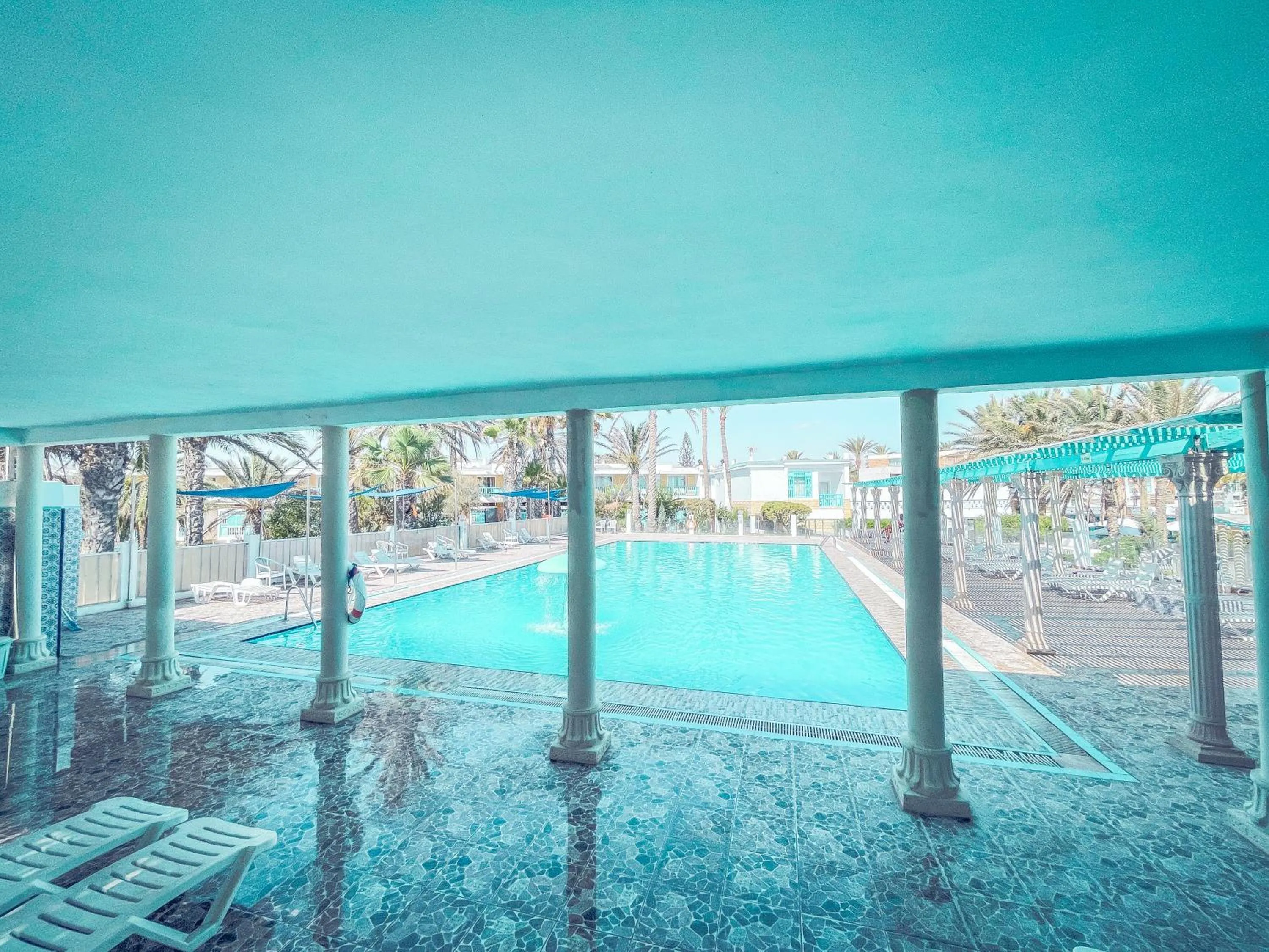 Pool view in Hôtel Oasis Gabes