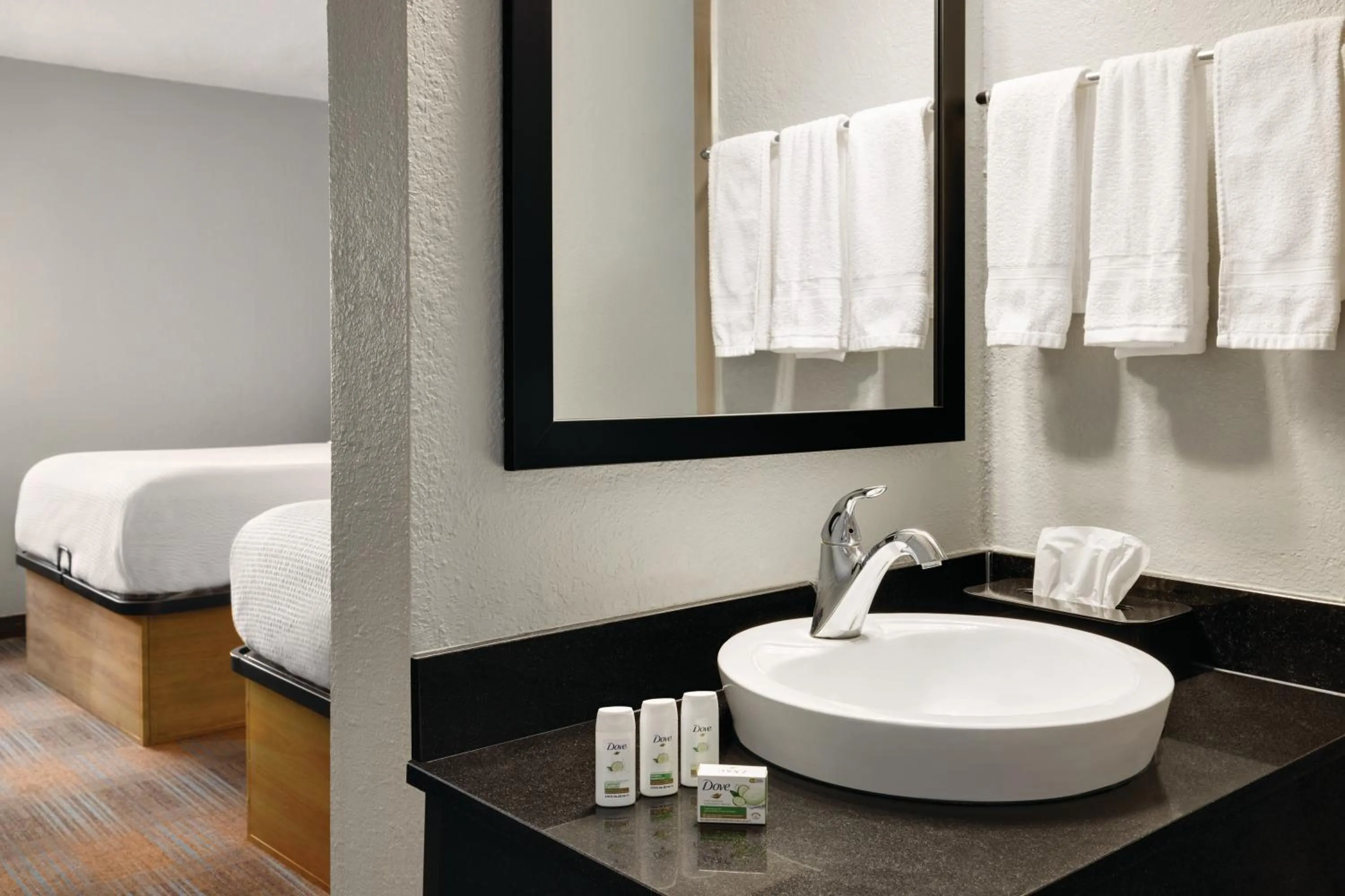 towels, Bed in AmericInn by Wyndham Madison WI