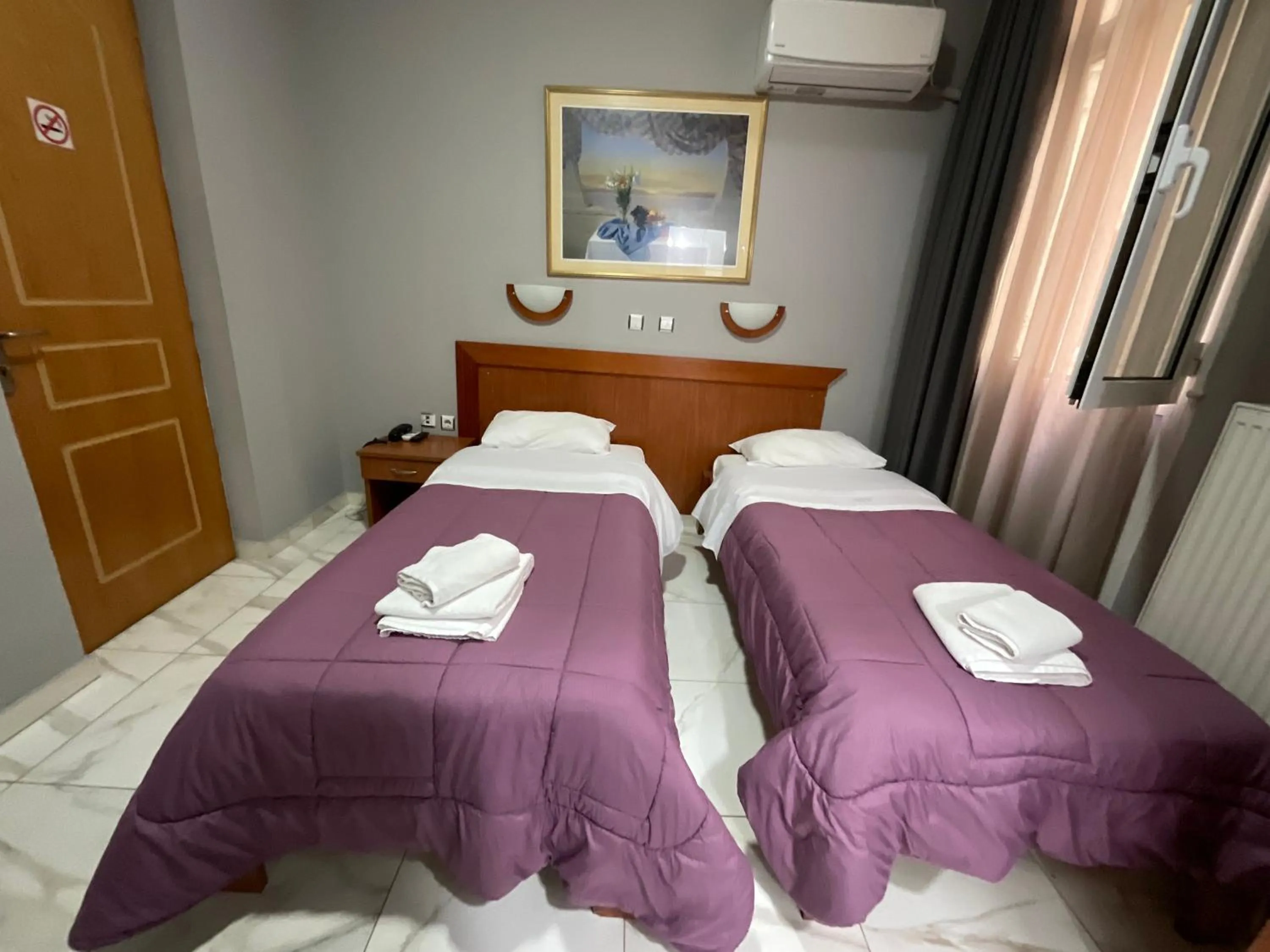 Bedroom, Bed in Piraeus Acropole Hotel