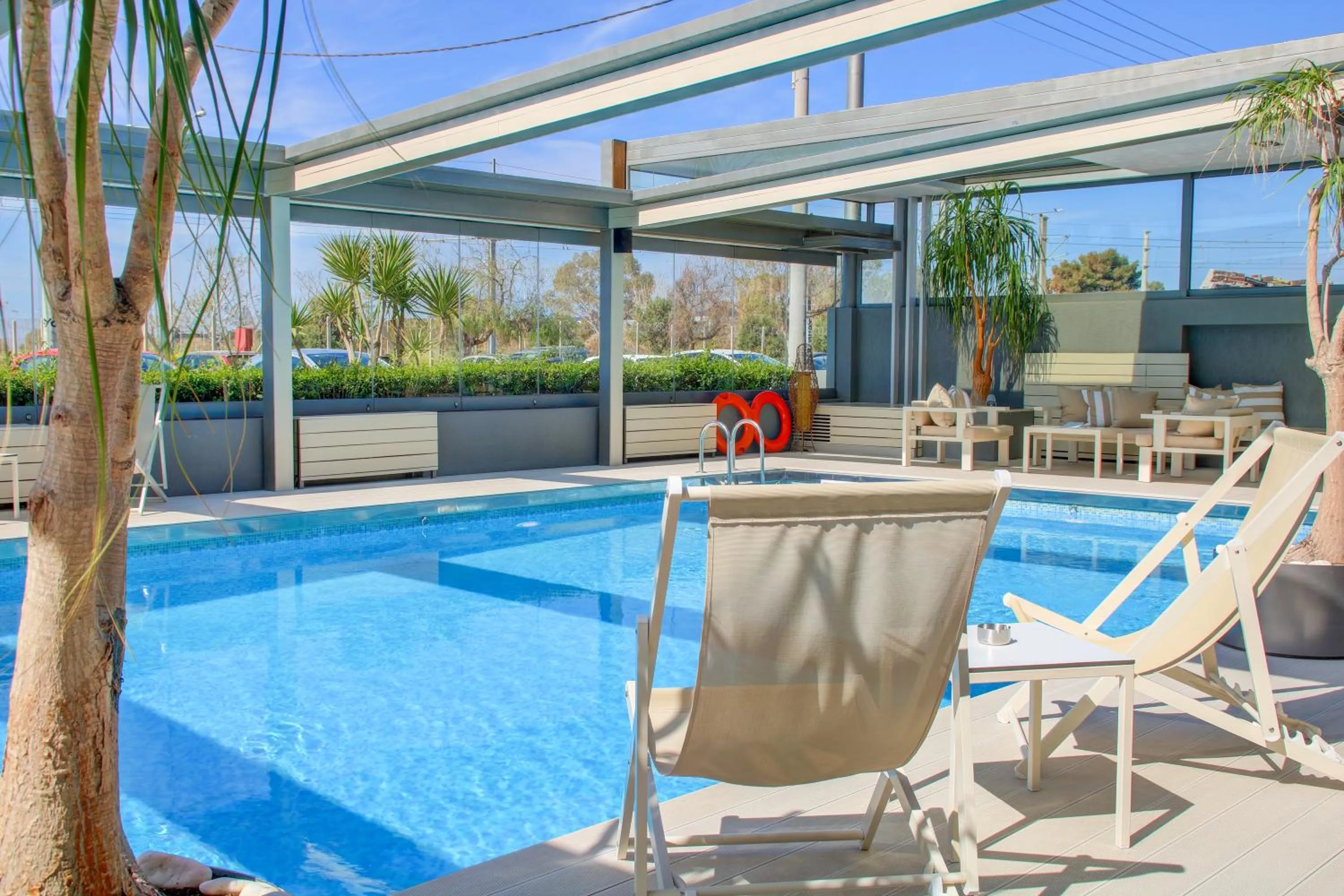 Pool view in Palace Hotel Glyfada