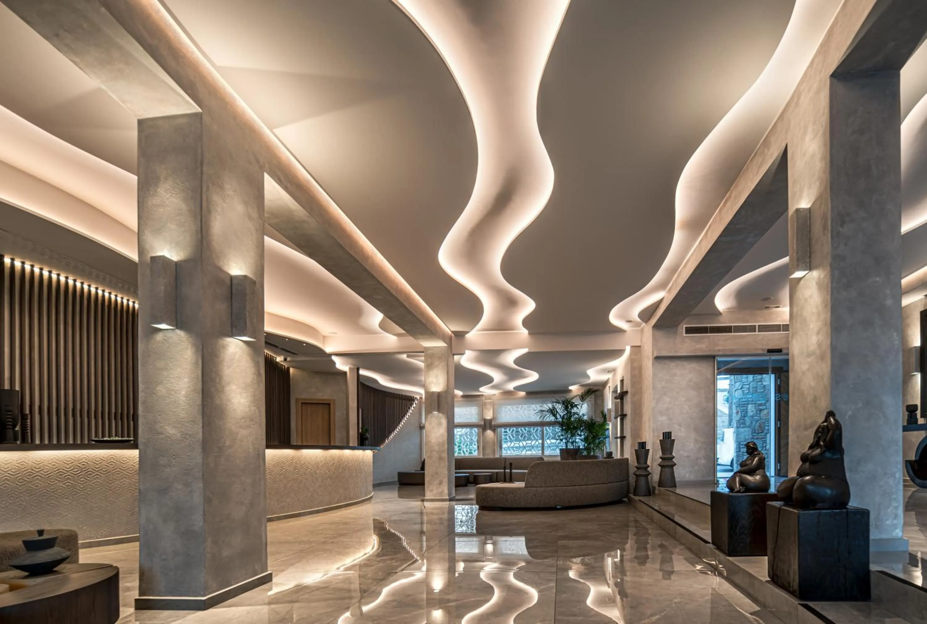 Lobby or reception in Petinos Hotel