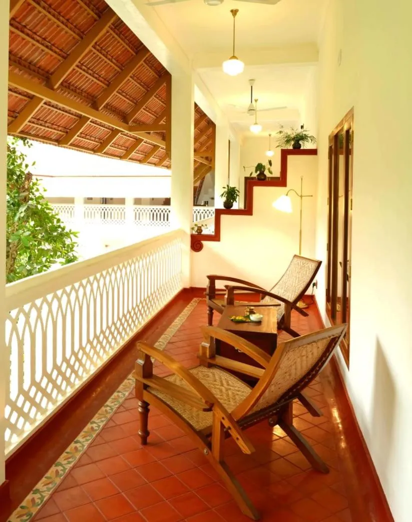 Balcony/Terrace in Marari Beach Bungalow Resort Alleppey