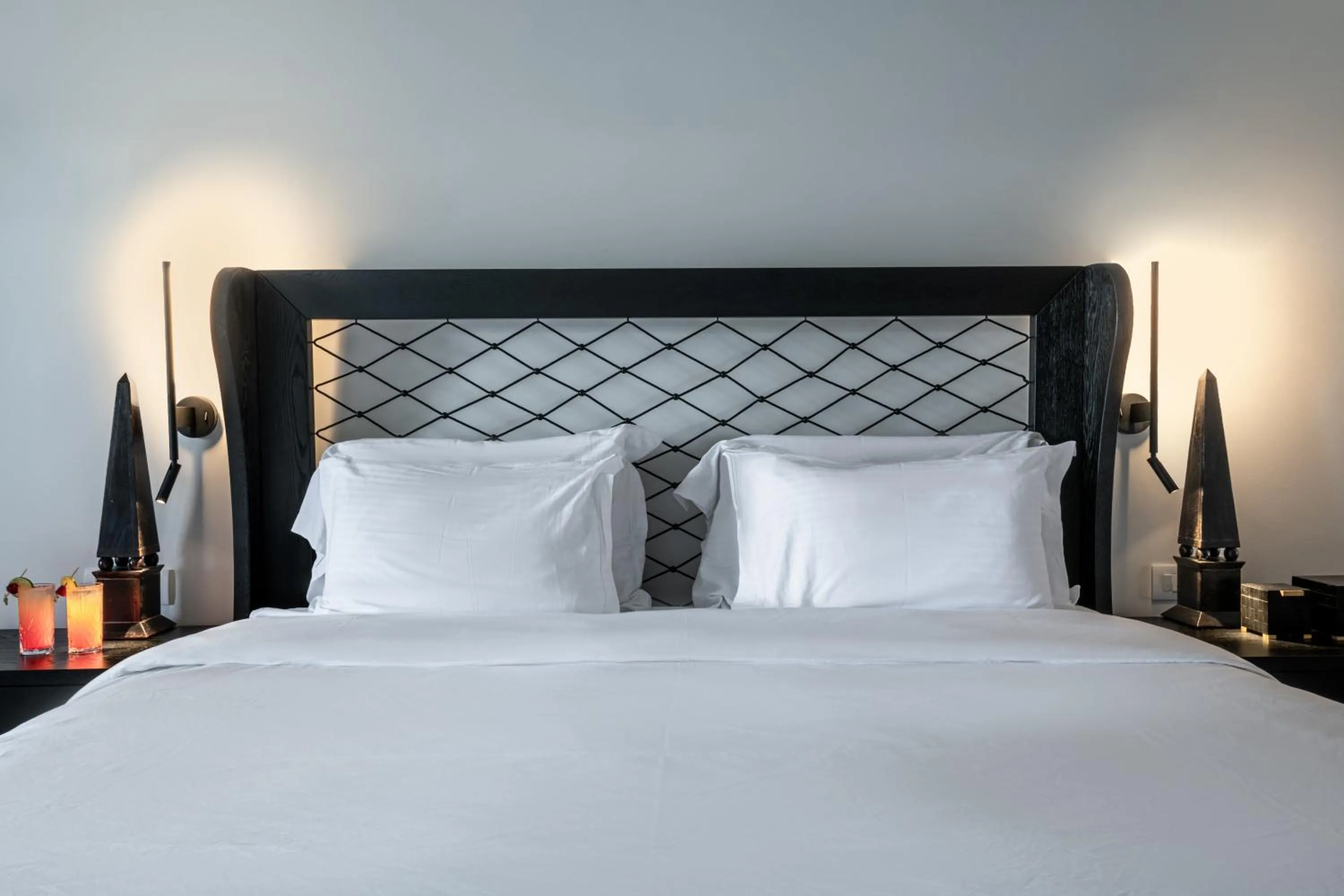 Bed in Petinos Beach Hotel