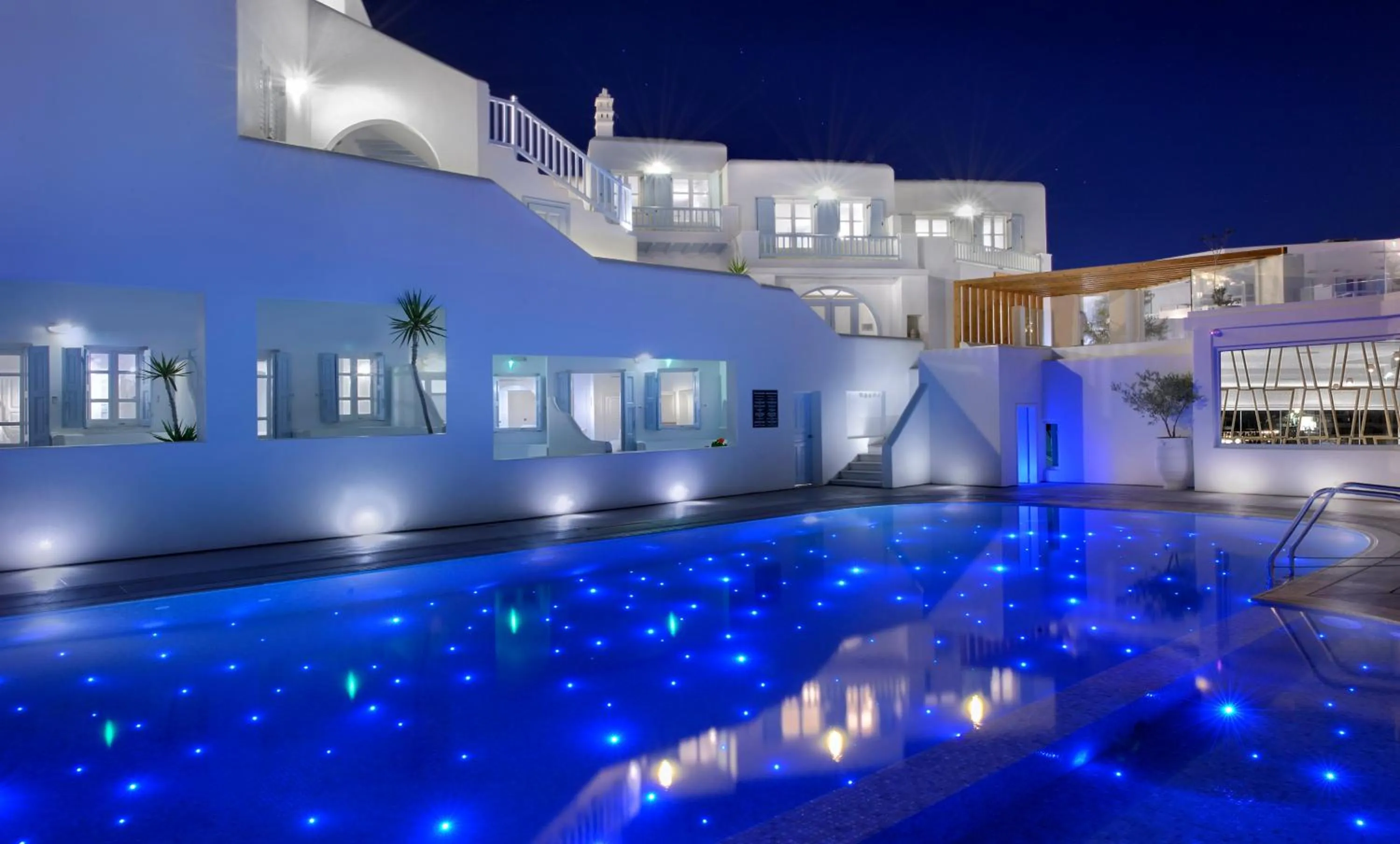 Pool view in Petinos Beach Hotel