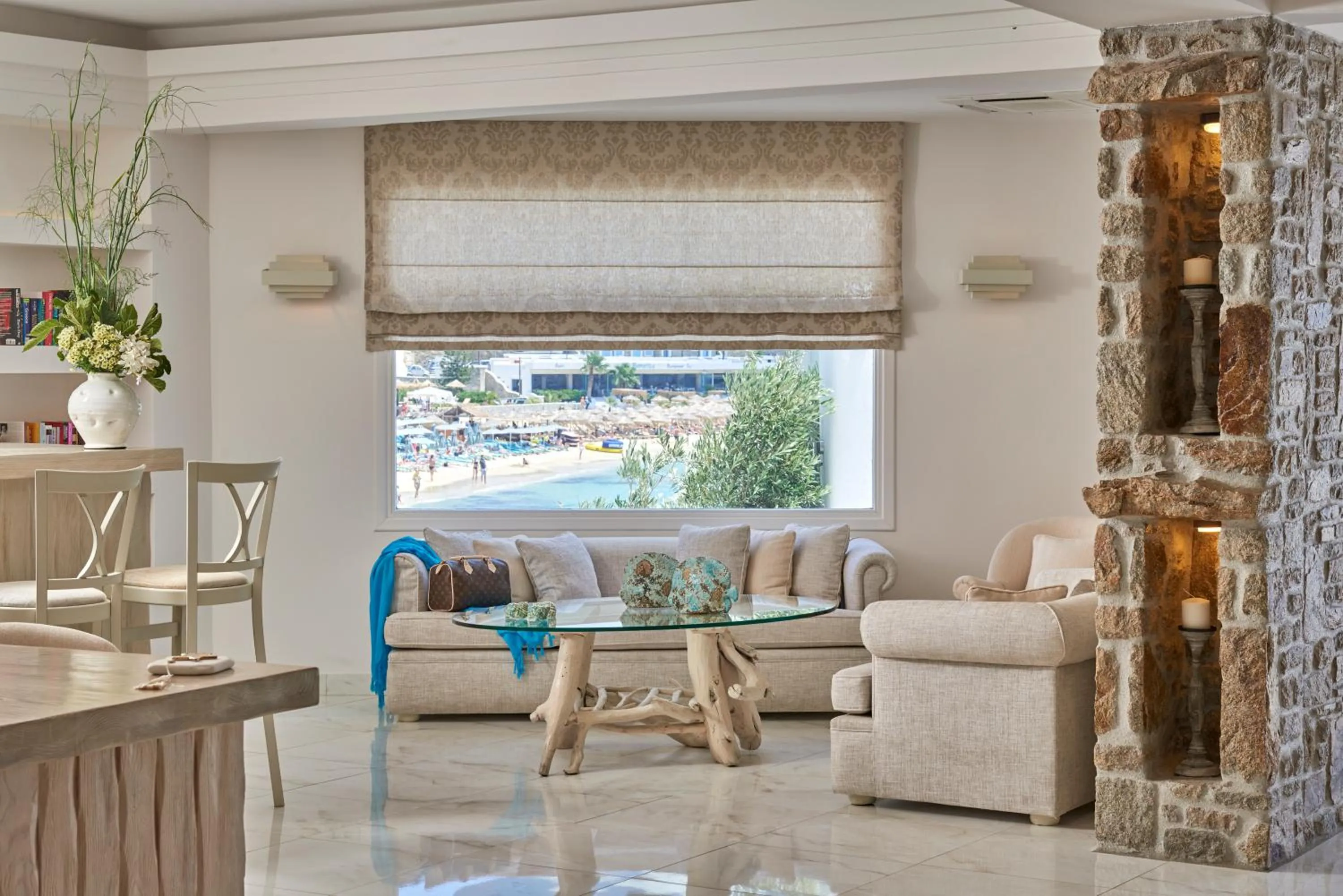 Lobby or reception in Petinos Beach Hotel