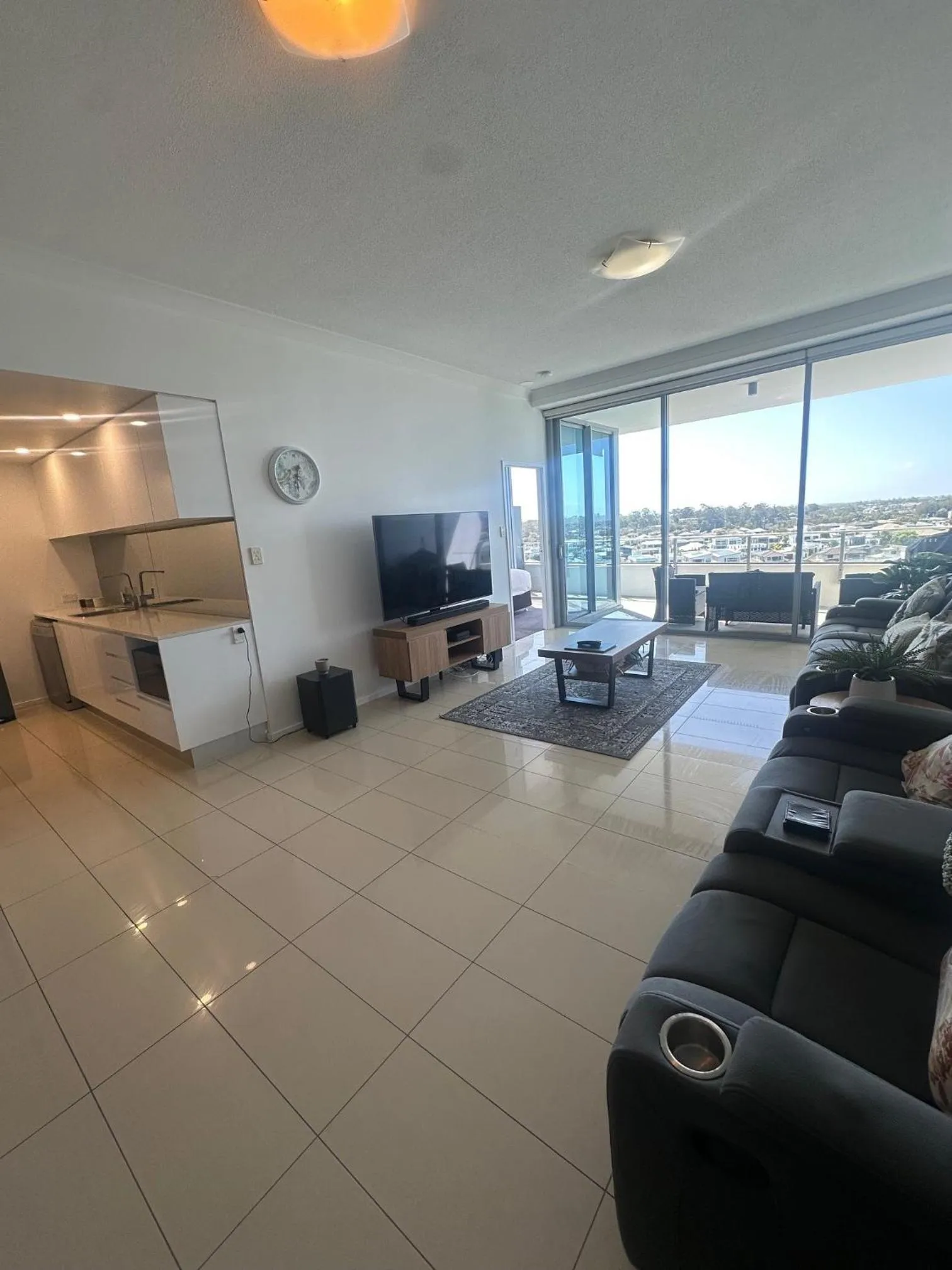 Living room in Harbour Quays Apartments