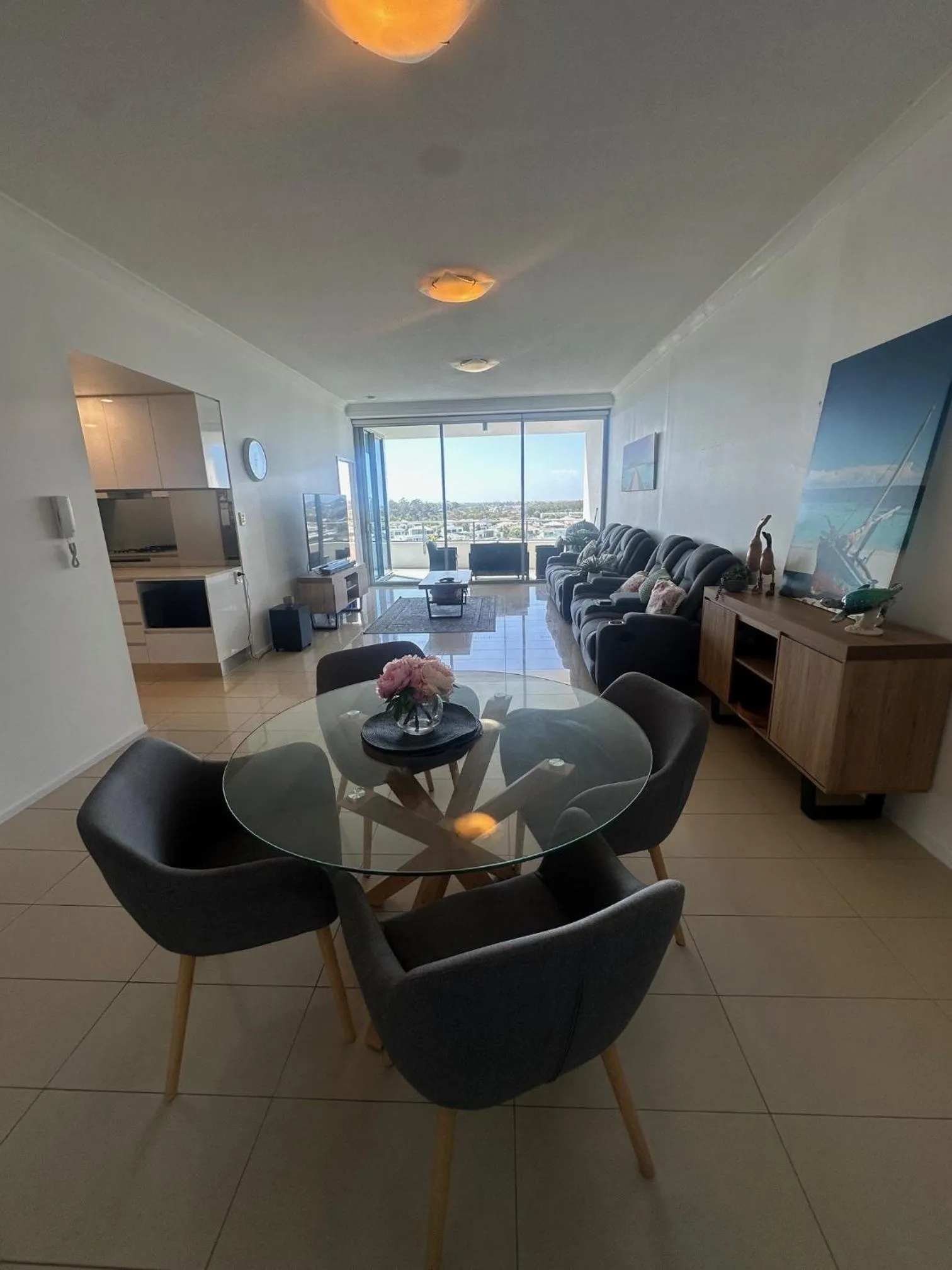 Living room in Harbour Quays Apartments