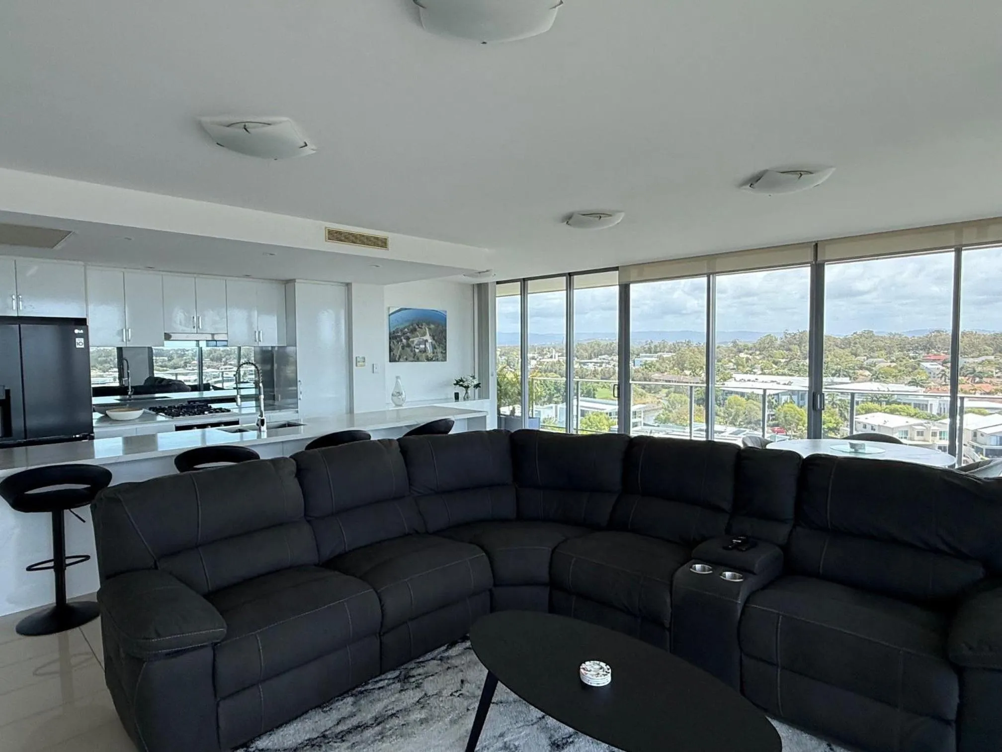 Living room in Harbour Quays Apartments