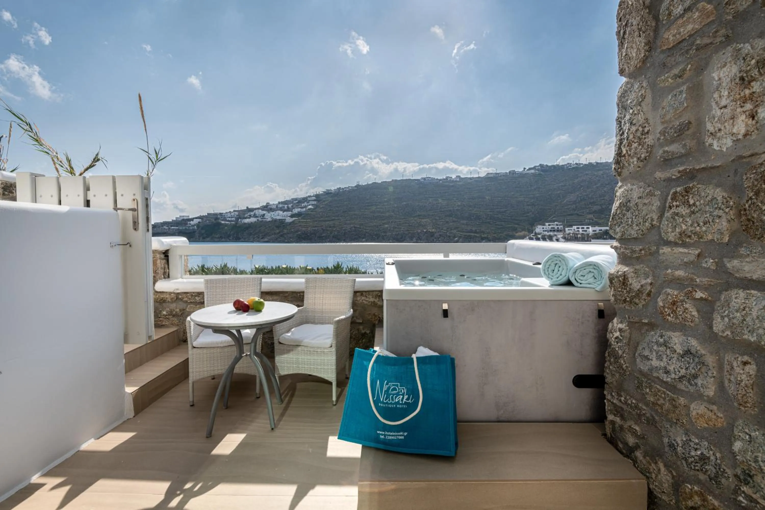 Balcony/Terrace in Nissaki Boutique Hotel