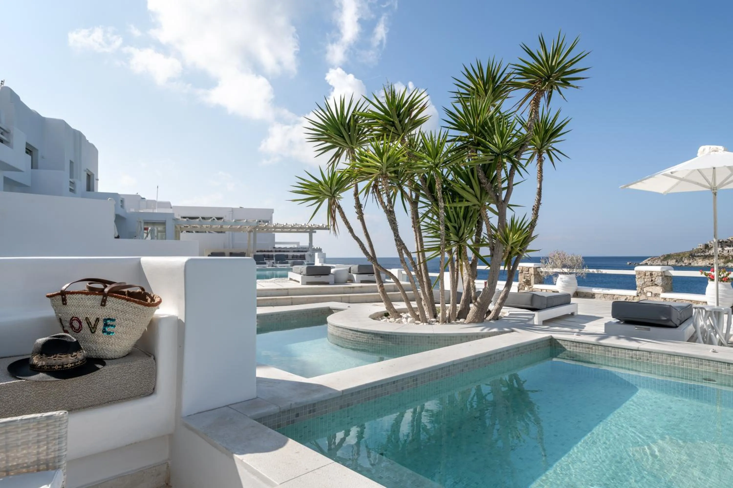 Patio in Nissaki Boutique Hotel