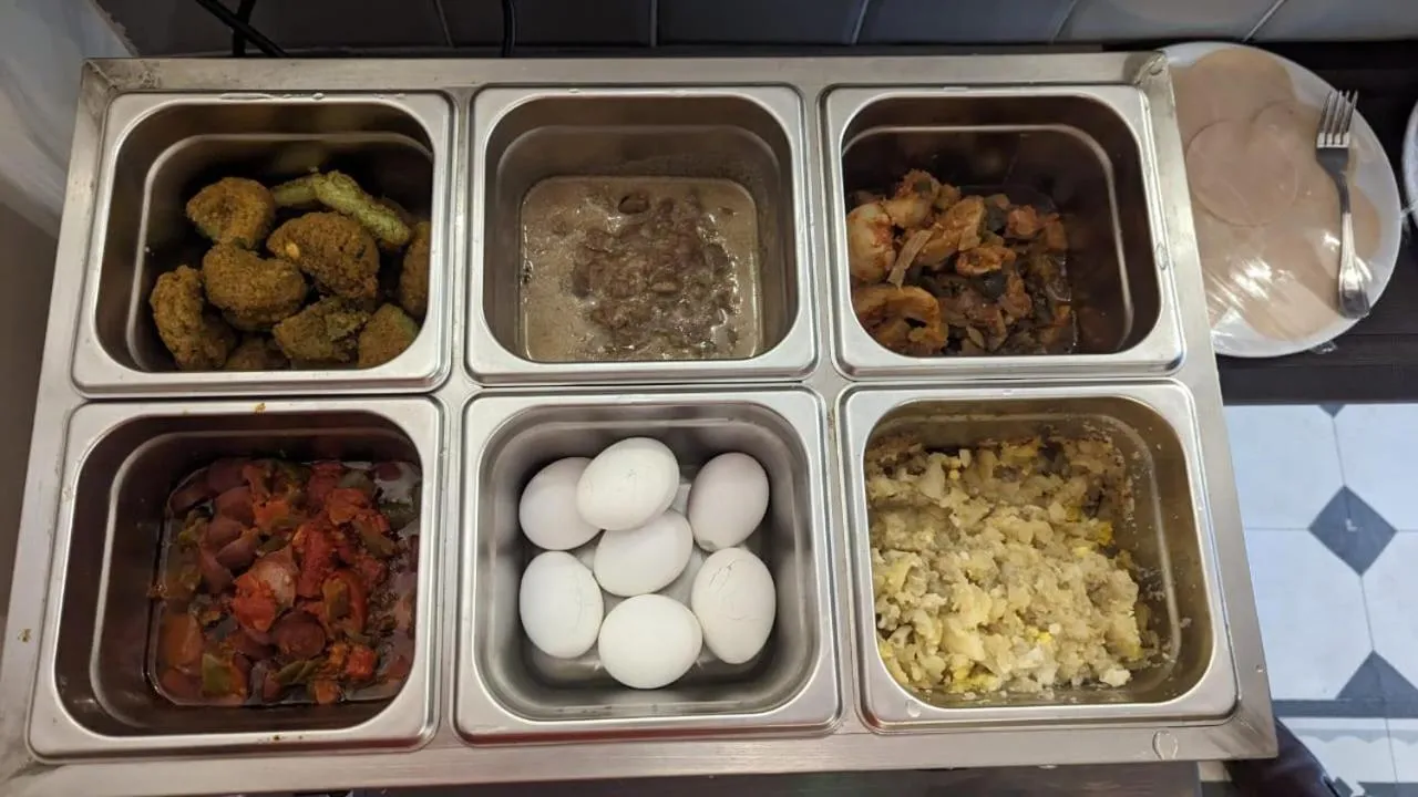 Buffet breakfast in Eileen Hotel Cairo