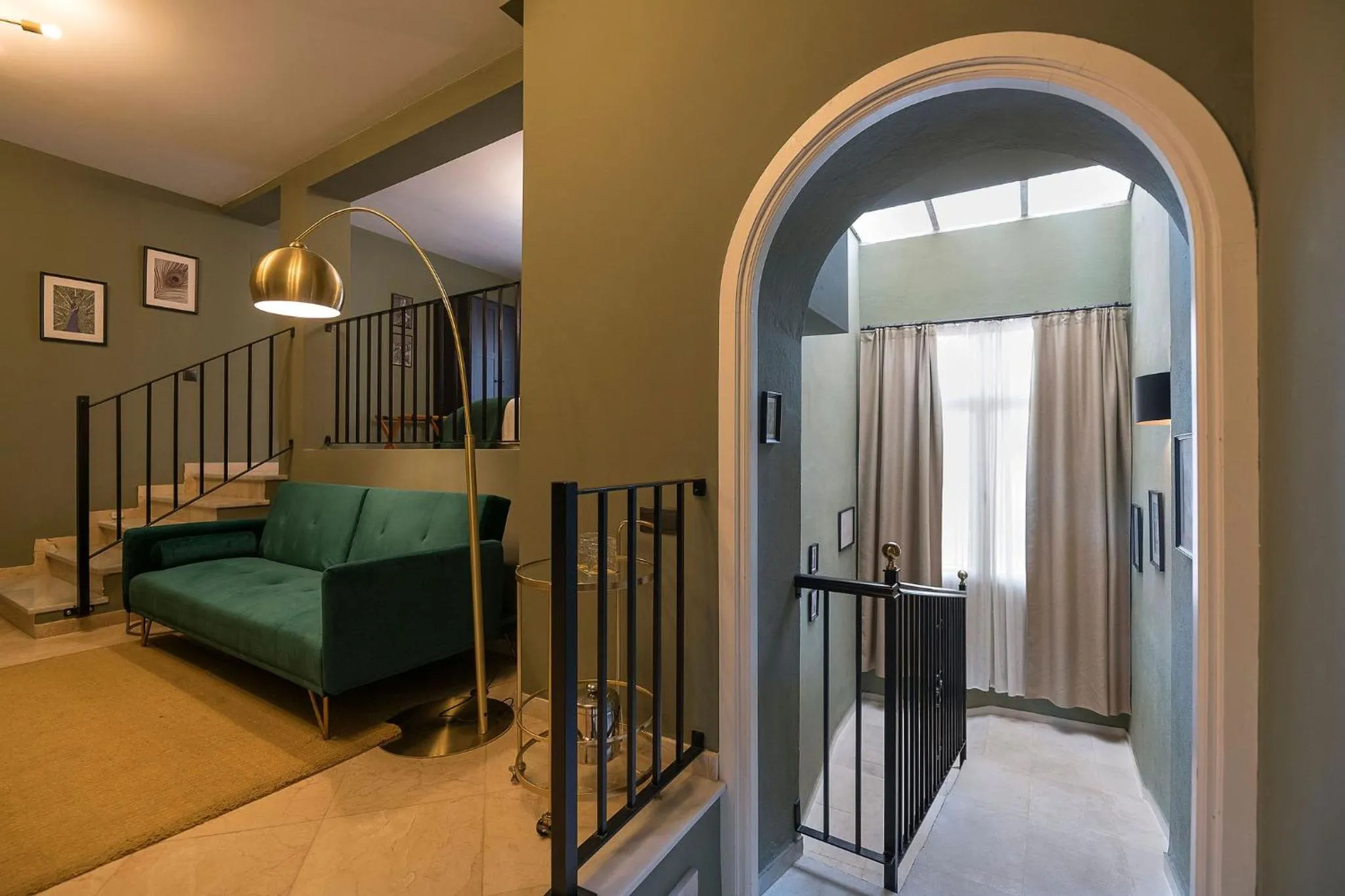 Living room, Bed in Boutique Suites