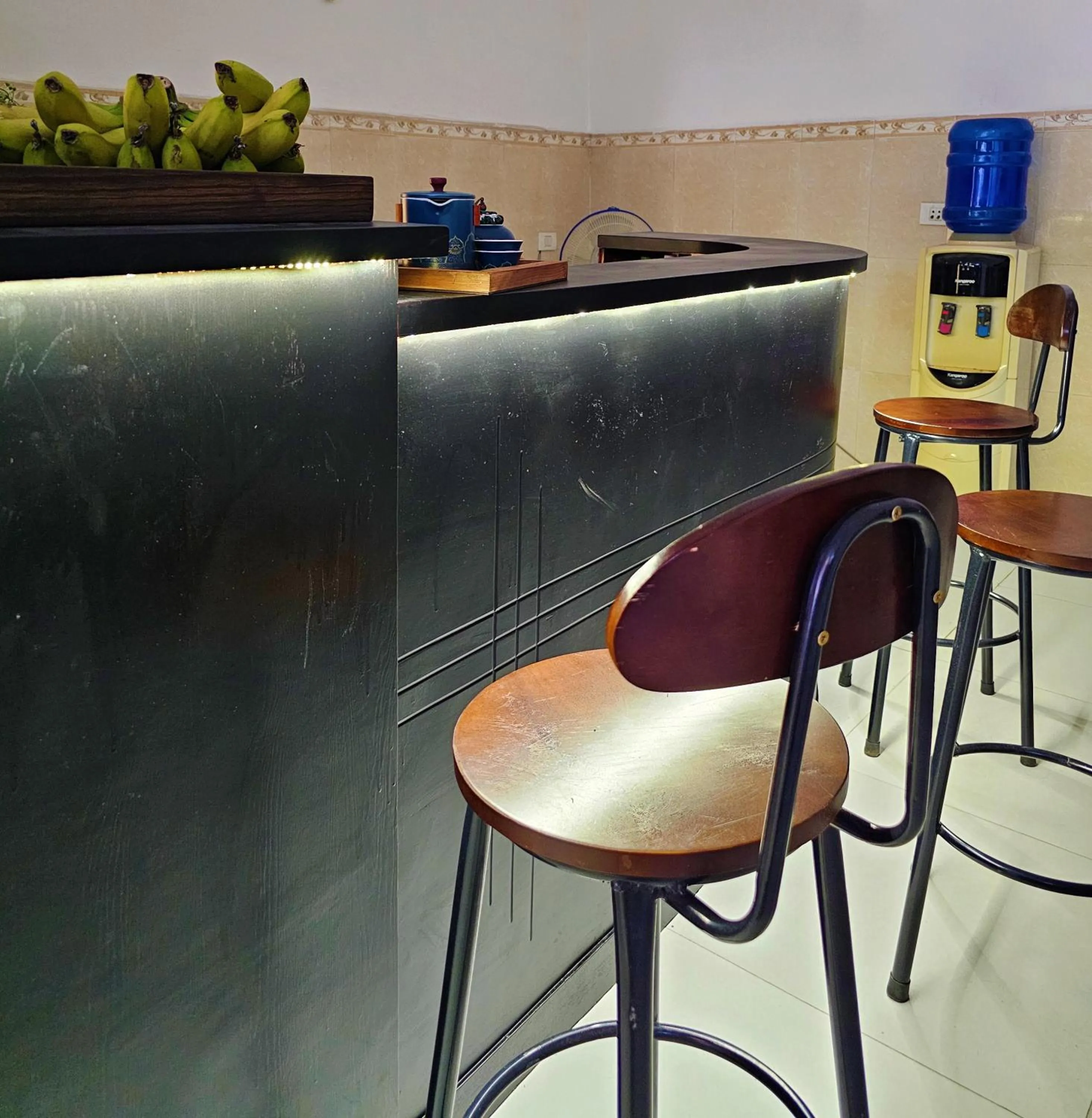 Seating area in Frontier Hostel & Tours