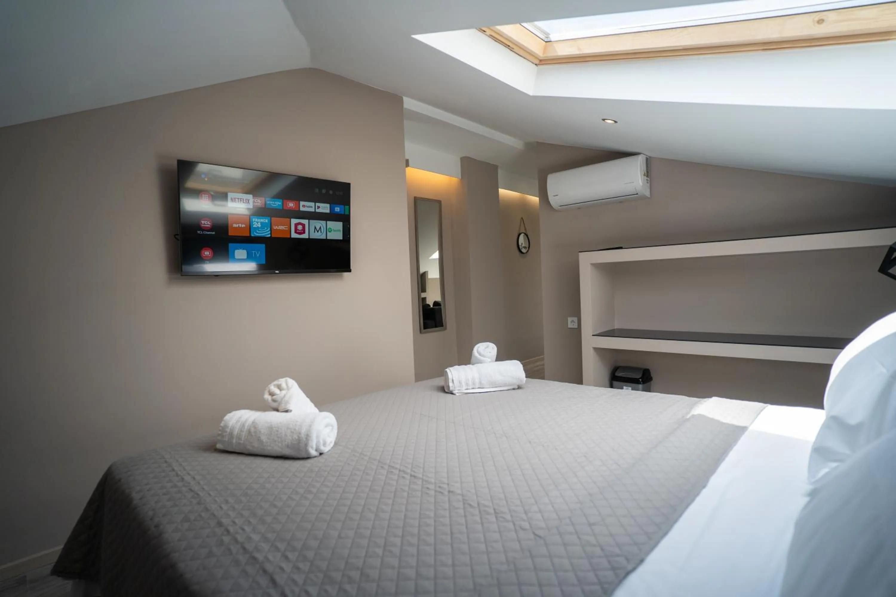 Bed in Parthenis Riviera Hotel