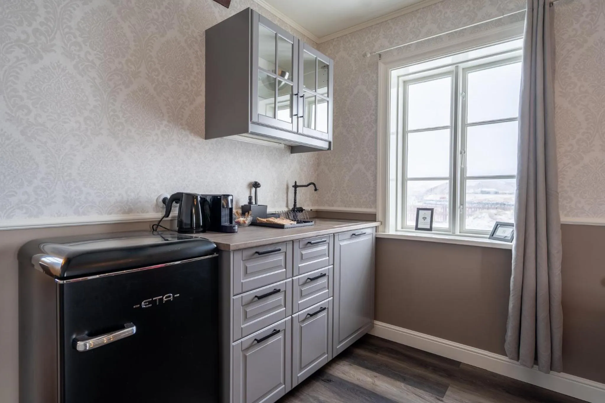 Kitchen or kitchenette in Hótel Blönduós