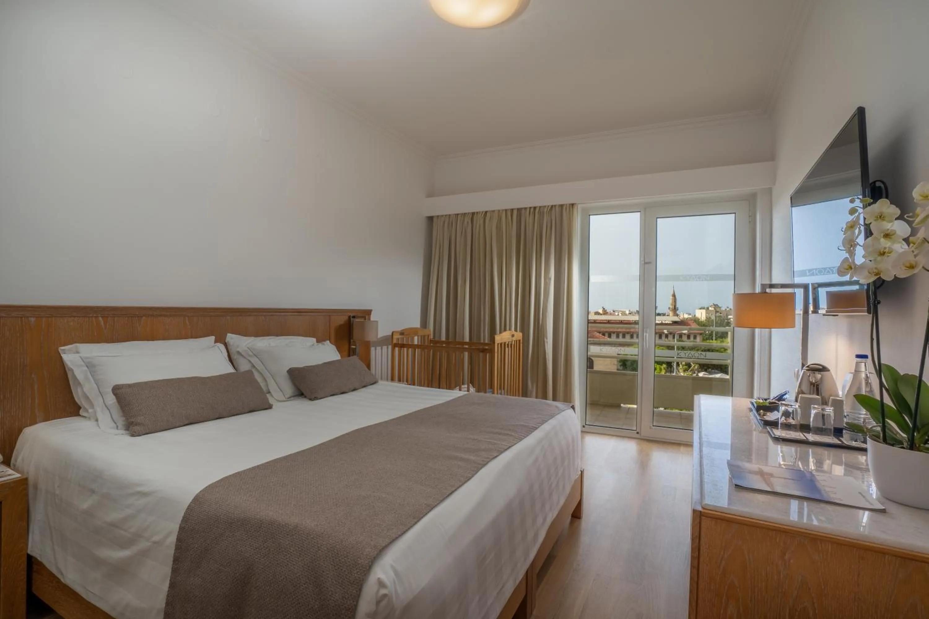 Bed in Kydon The Heart City Hotel