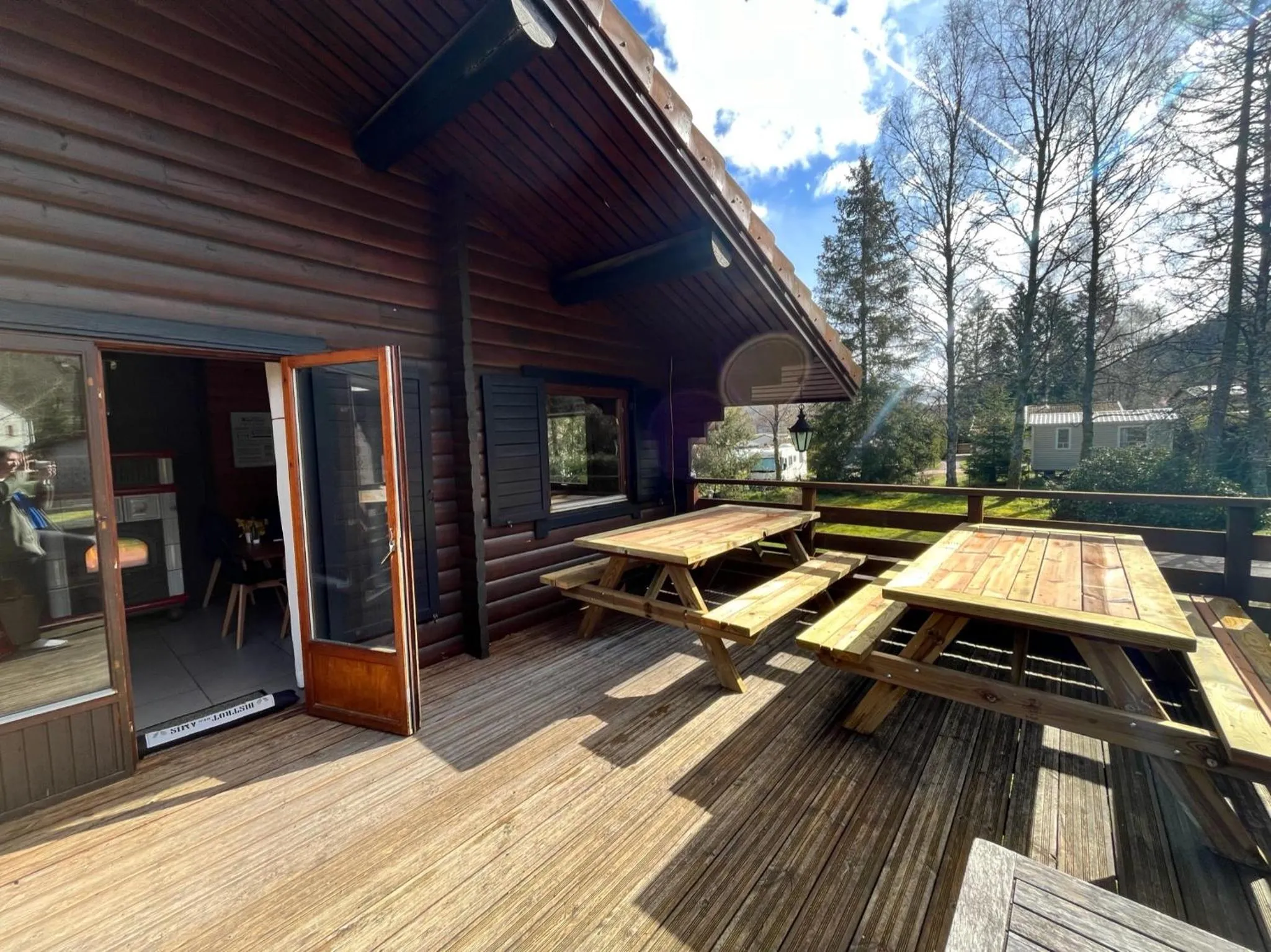 Balcony/Terrace in Chalet les Bleuets 12p - babyfoot & Wii