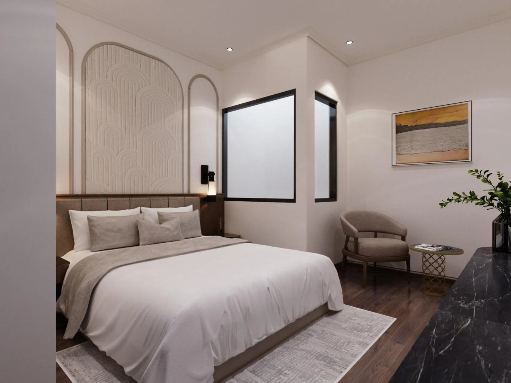 Bedroom, Bed in L'amant de Hanoi Hotel - khách sạn Lamant de Hà Nội