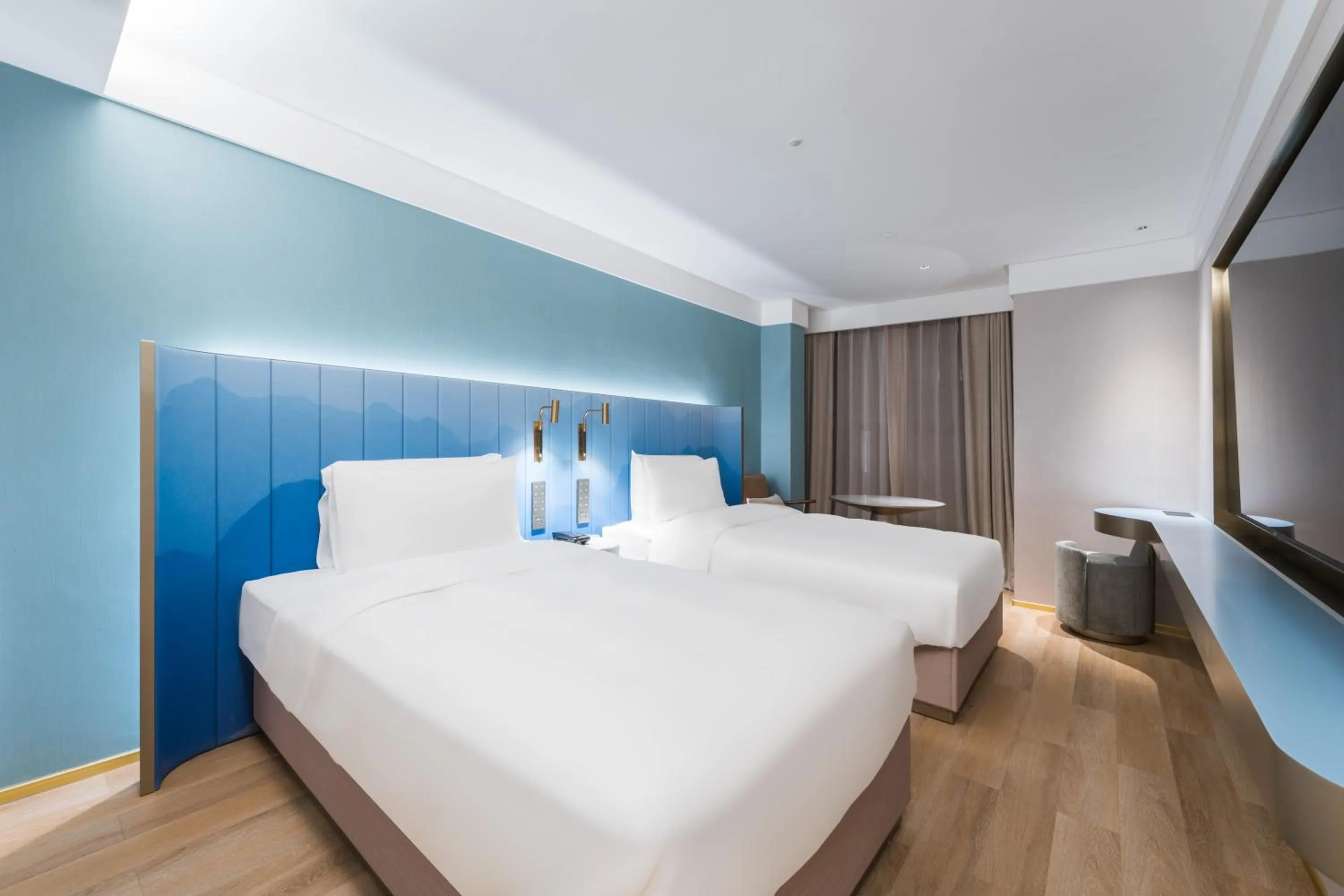 Bed in Manxin Hotel Guangzhou Baiyun Airport Branch