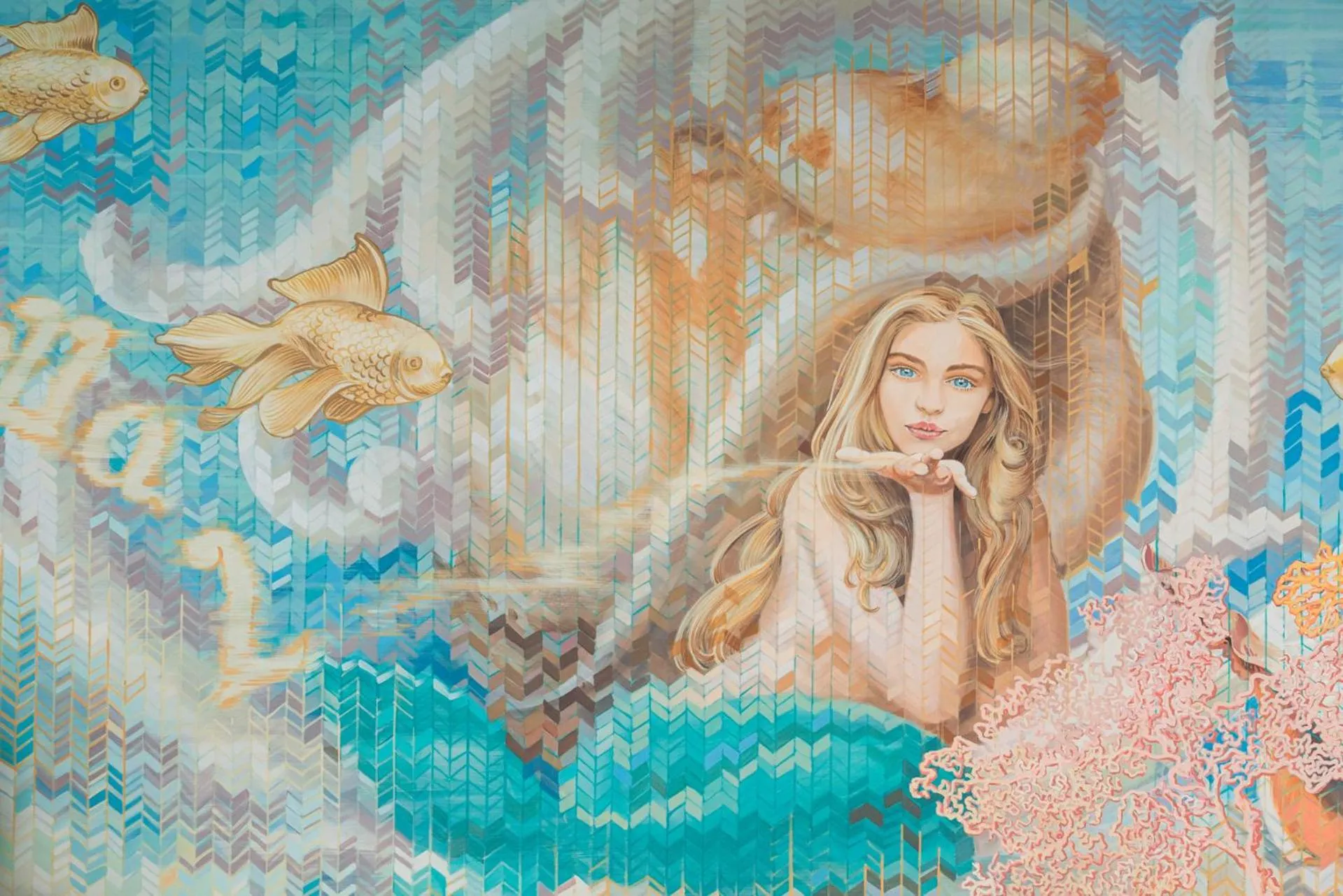 Decorative detail in Albergo Dipinto BaccoFurore